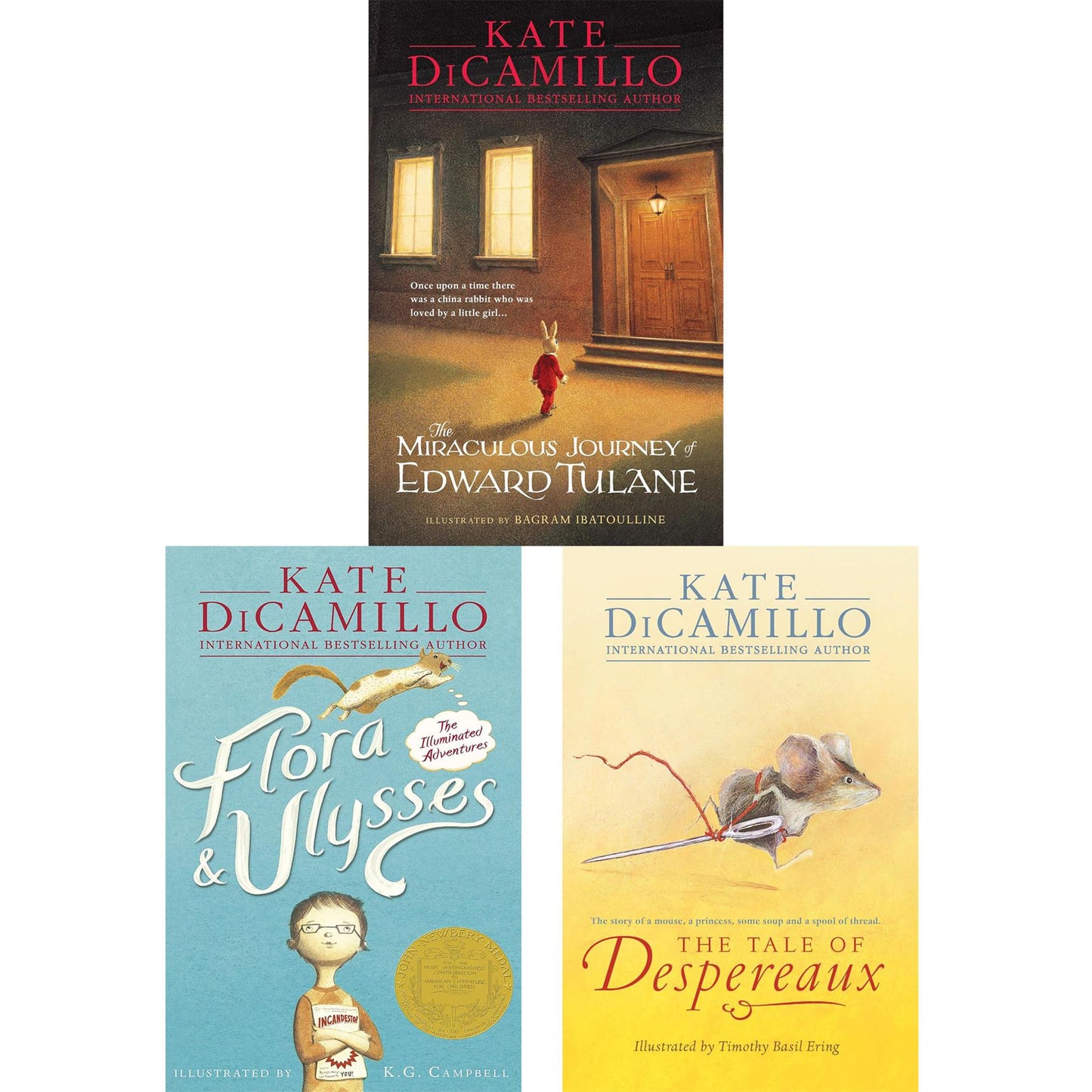 Kate DiCamillo’s Beloved Adventures: Flora & Ulysses, The Tale of Despereaux, and The Miraculous Journey of Edward Tulane – Inspiring Tales of Friendship and Bravery
