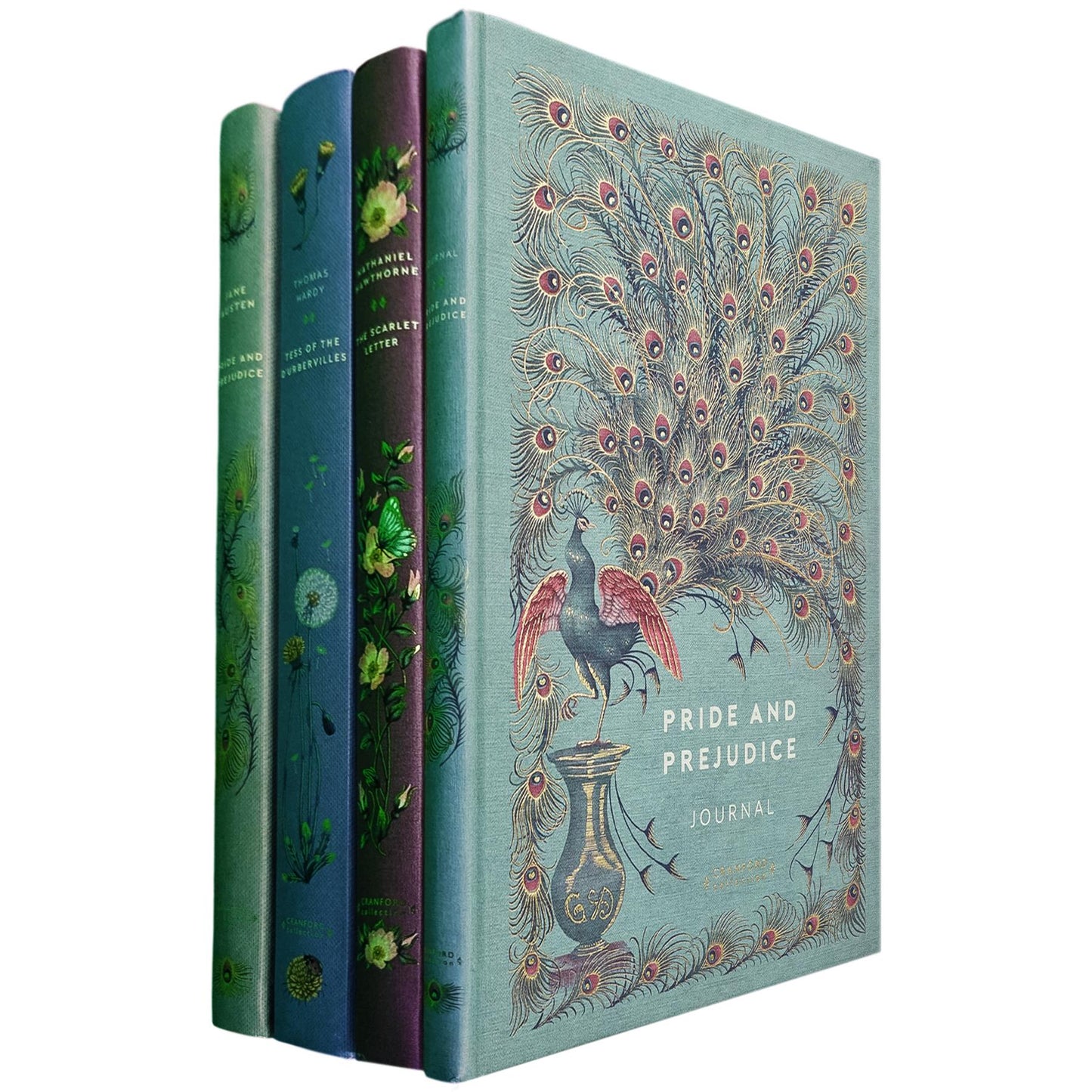 Pride and Prejudice by J. Austen, Tess of the d’Urbervilles by T. Hardy & The Scarlet Letter by N. Hawthorne (Hardcover, 3 Books) with Journal – A Cranford Edition Set of Love, Fate & Redemption