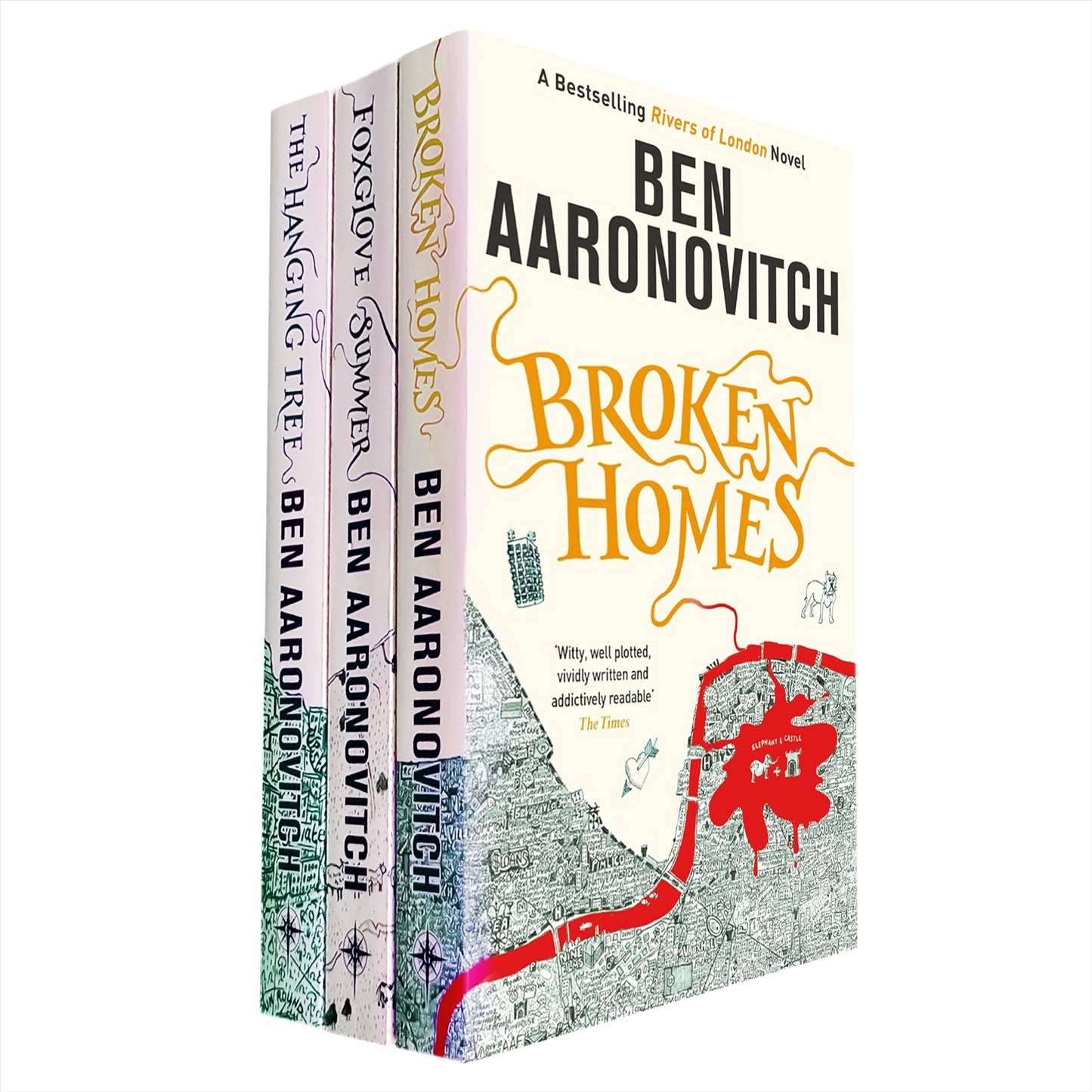 The Rivers of London Series by Ben Aaronovitch: Magical Investigations Continue in Broken Homes, Foxglove Summer, and The Hanging Tree