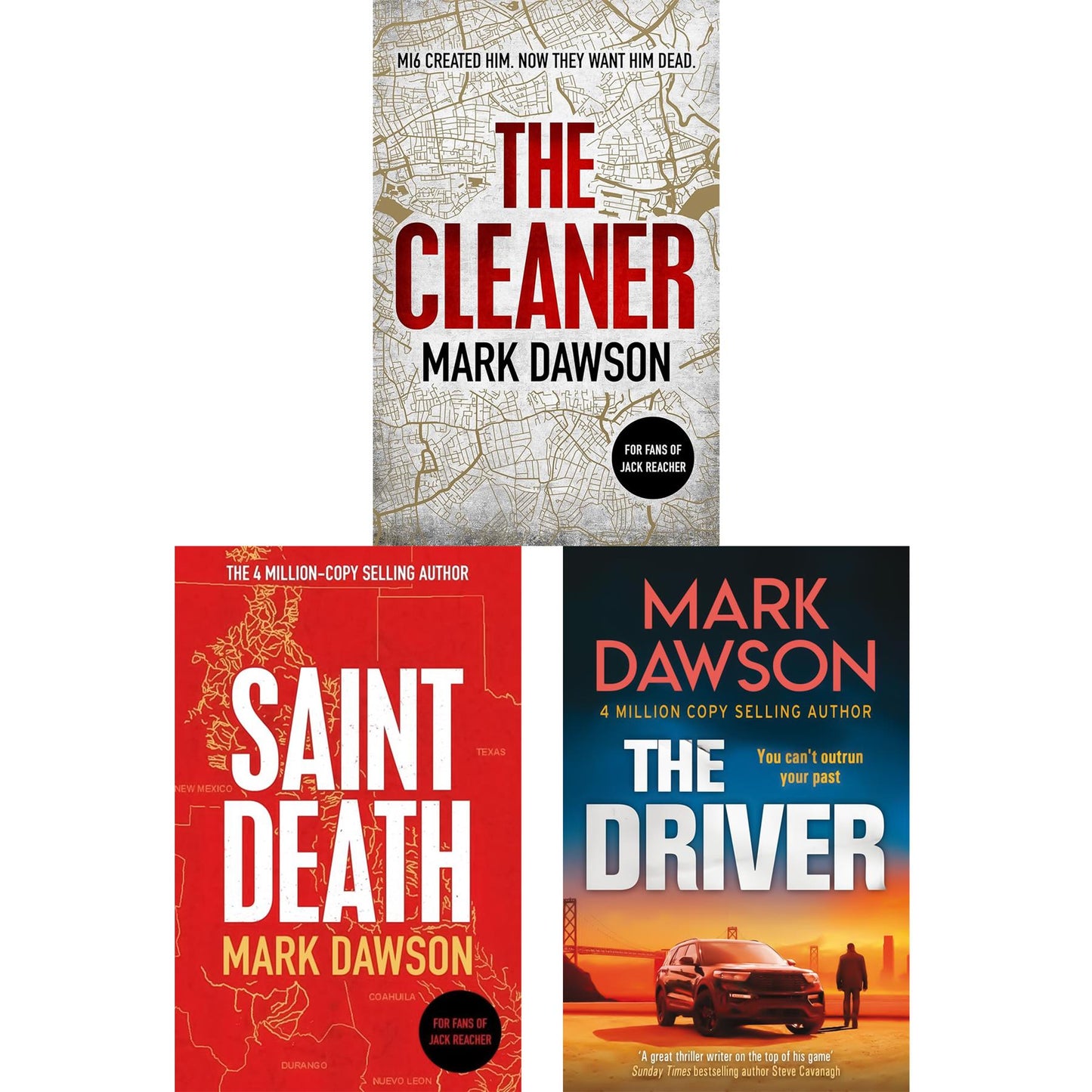 Mark Dawson Three-Book Collection: The Cleaner, Saint Death, and The Driver – Action-Packed Thrillers from the Bestselling Author of the John Milton Series