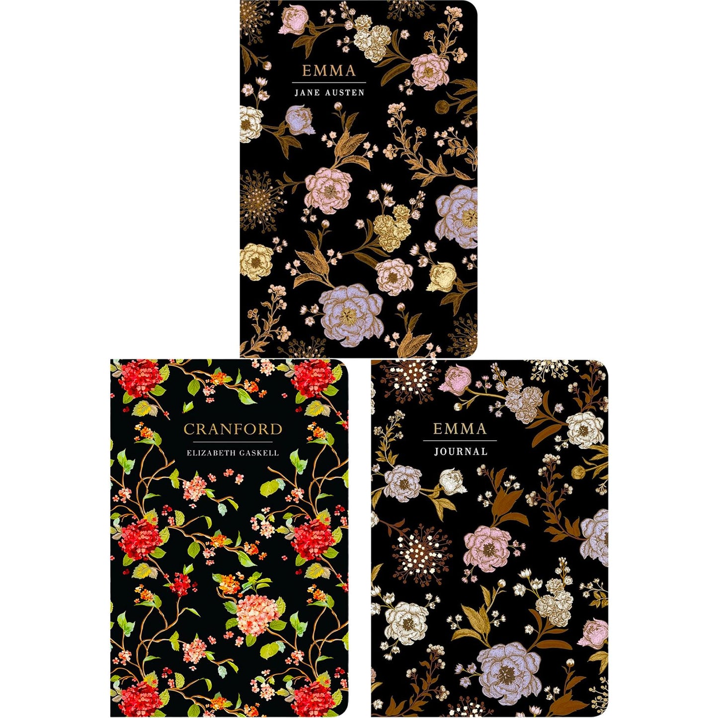 Emma by Jane Austen & Cranford by Elizabeth Gaskell (Hardcover, 2 Books) with a Matching Journal – A Charming Collection in Exquisite Chiltern Editions