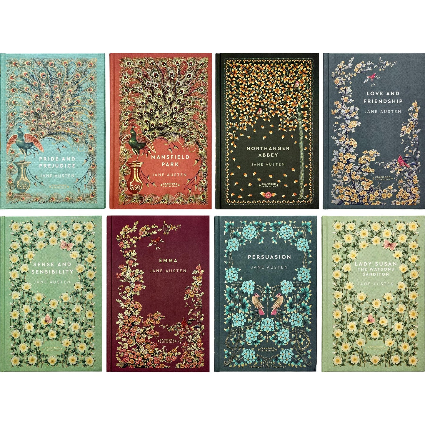 The Complete Jane Austen Collection (Hardcover, 8 Books) – A Cranford Edition Set Celebrating Timeless Tales of Love, Society, and Wit in Regency England, Perfect for Readers and Collectors
