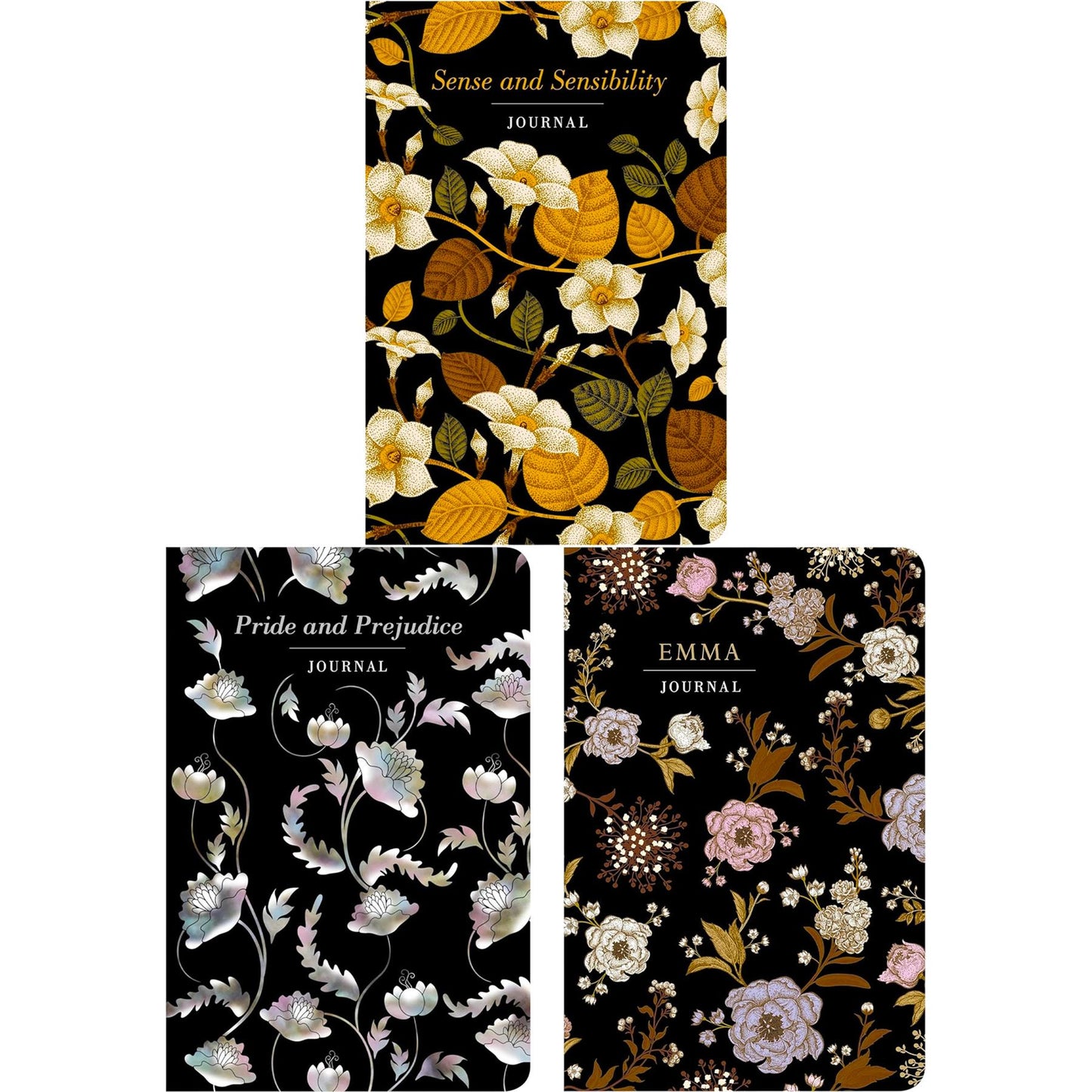 The Complete Jane Austen Collection: Pride and Prejudice, Sense and Sensibility, Emma & More (Hardcover, 6 Books) with Three Elegant Journals in Exquisite Chiltern Editions