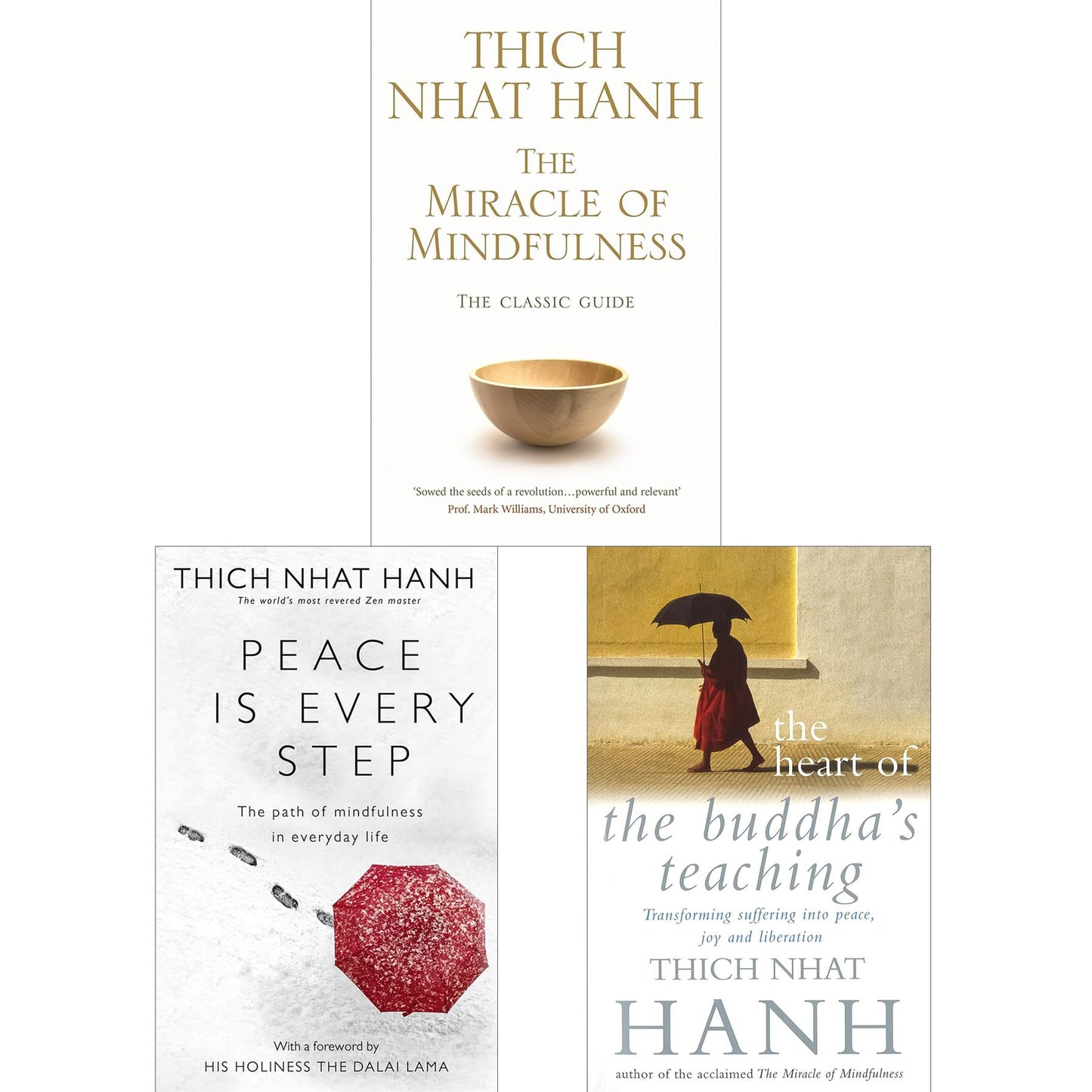 Thich Nhat Hanh’s Mindfulness Essentials Collection (3 Books Set): The Miracle of Mindfulness, Peace Is Every Step, and The Heart of the Buddha’s Teaching