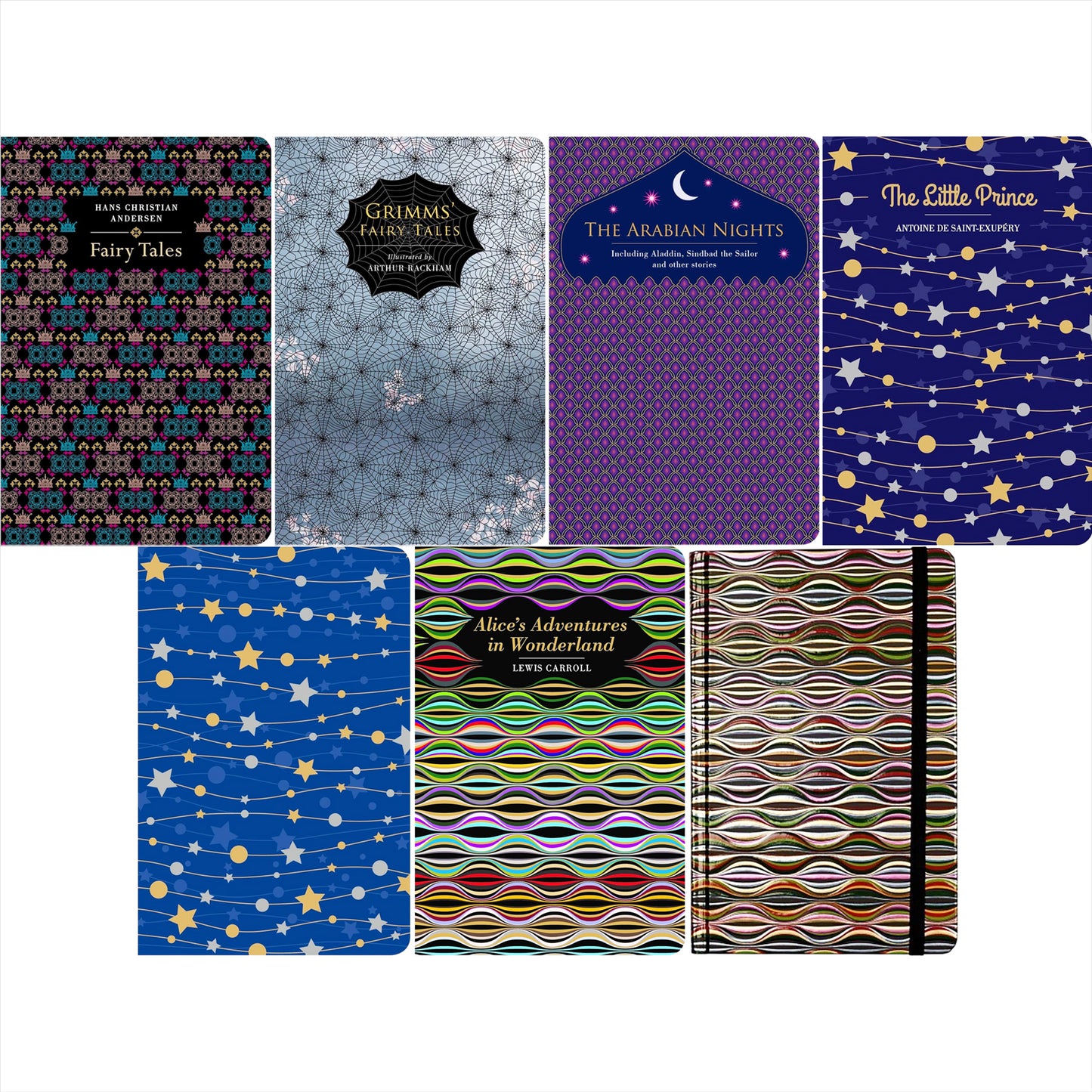 The Magical & Timeless Fairy Tales Collection: Andersen, Grimm, Arabian Nights & More (Hardcover, 5 Books) with Two Matching Notebooks – Enchanting Stories in Exquisite Chiltern Editions