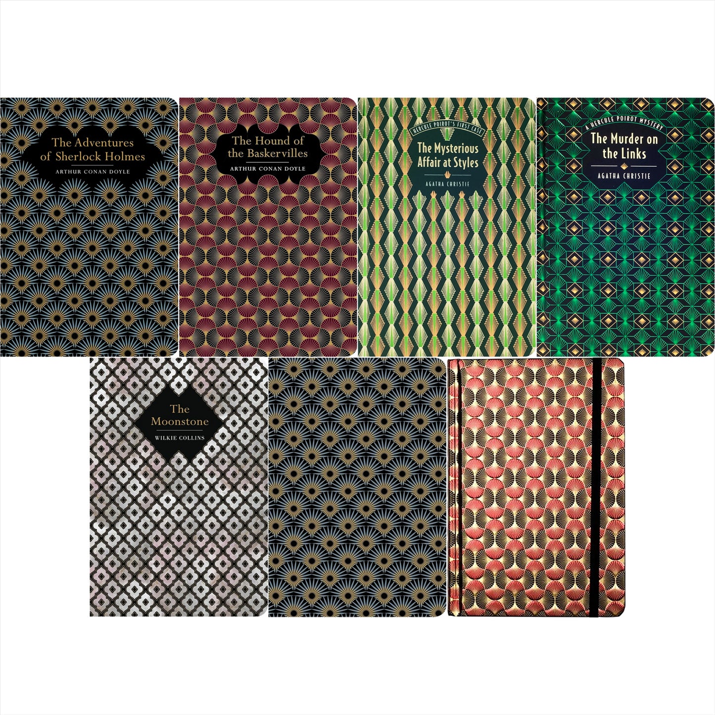 The Classic Mystery Collection: Sherlock Holmes, Hercule Poirot & More (Hardcover, 5 Books) with Two Matching Notebooks – Iconic Detective Fiction in Exquisite Chiltern Editions