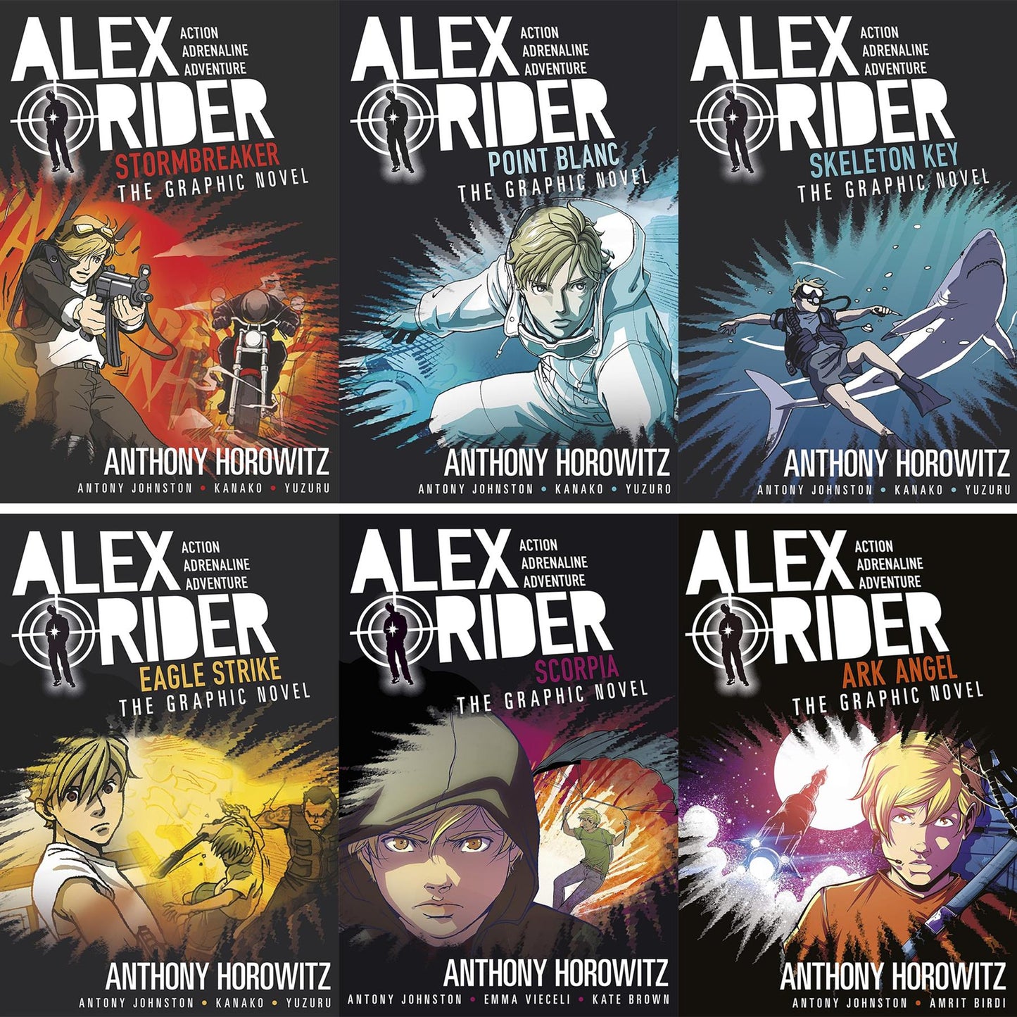 Alex Rider Graphic Novel Collection: Complete 6-Book Spy Thriller Set – Stormbreaker, Point Blanc, Skeleton Key & More – Action-Packed Espionage for Young Readers