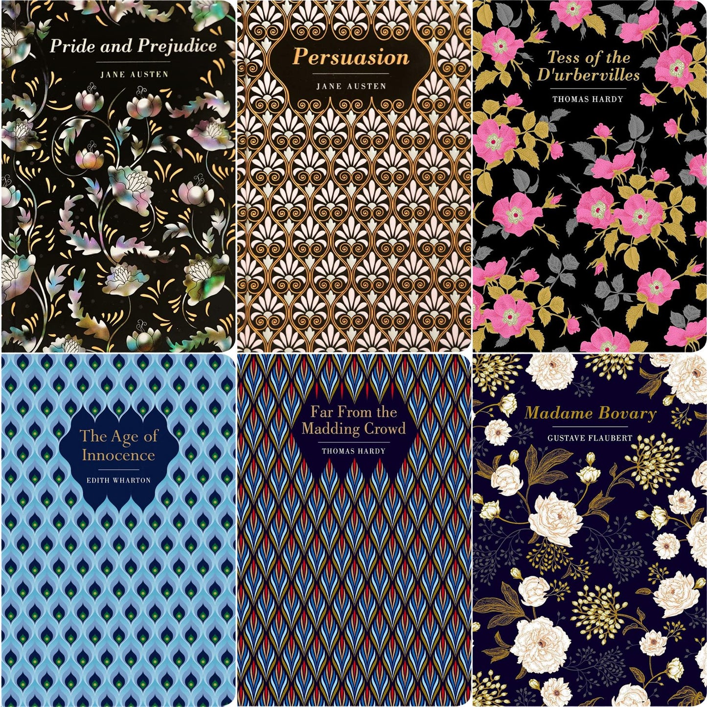 The Historical Fiction & Romance Collection: Pride and Prejudice, Persuasion, Tess of the D’Urbervilles, Madame Bovary & More (Hardcover, 6 Books) in Exquisite Chiltern Classics Editions