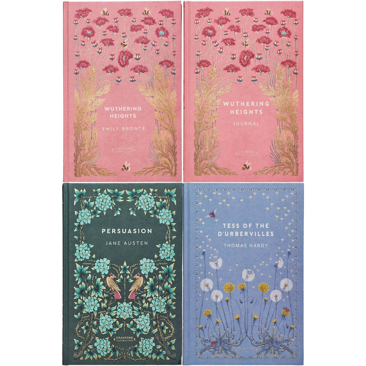Persuasion by J. Austen, Wuthering Heights by E. Brontë & Tess of the d’Urbervilles by T. Hardy (Hardcover, 3 Books) with Wuthering Heights Journal – A Cranford Edition Set of Passion & Fate