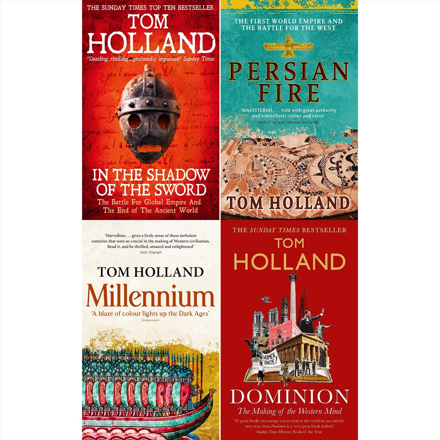 Tom Holland History Collection: Includes Dominion, Millennium, In the Shadow of the Sword, and Persian Fire – Exploring the Transformations of Western Civilisation and the Rise of Ancient Empires