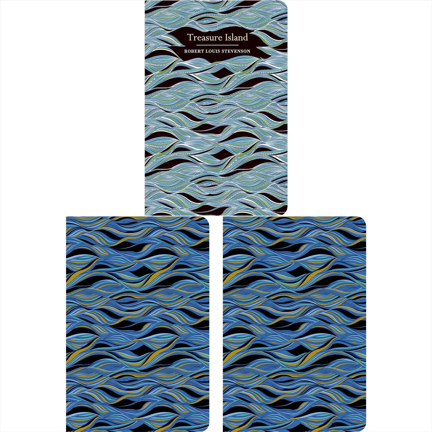 The Treasure Island Collection: Classic Adventure by Robert Louis Stevenson with Matching Ruled & Blank Notebooks (Hardcover) in Exquisite Chiltern Editions