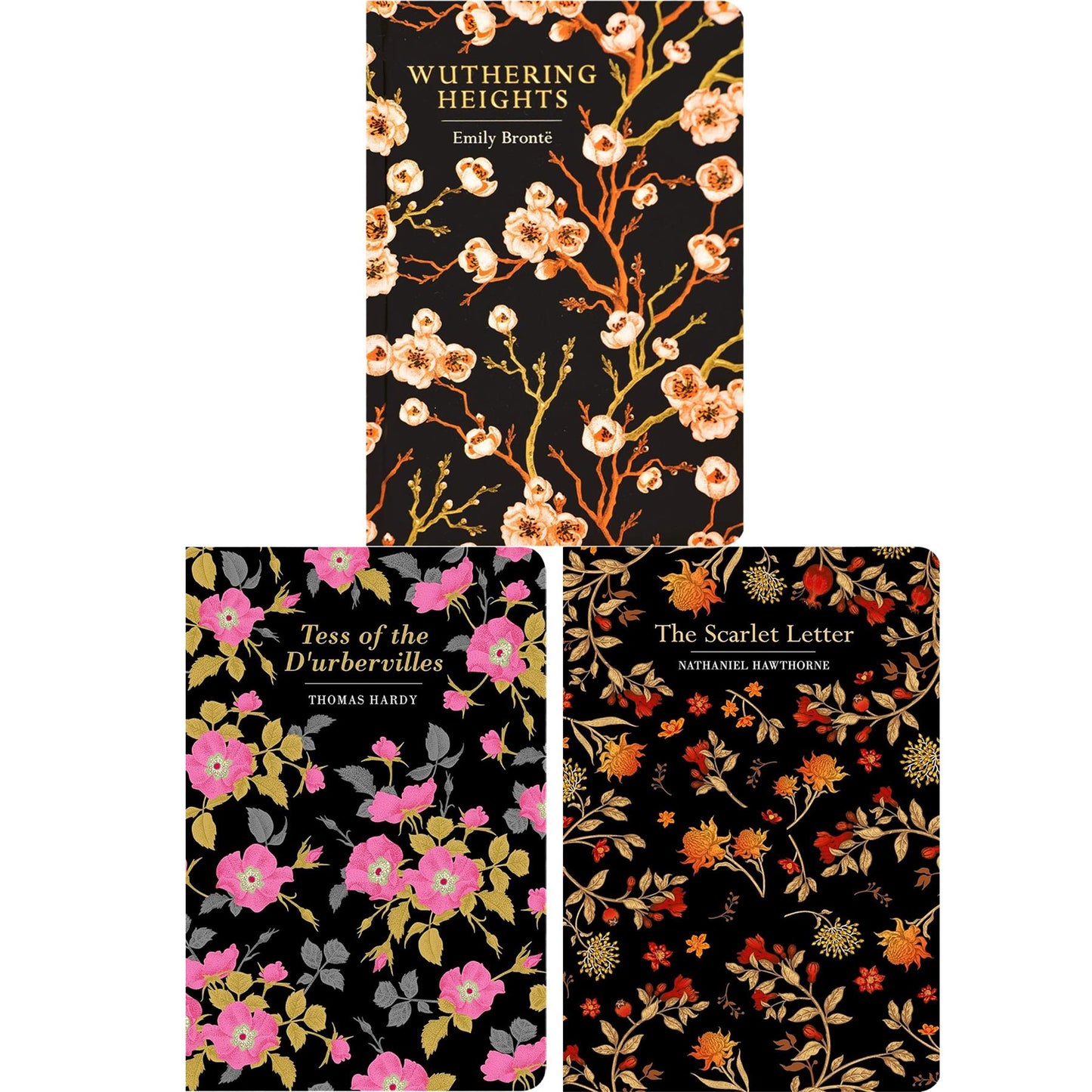 Love, Tragedy & Redemption: Wuthering Heights by E. Brontë, Tess of the D’Urbervilles by T. Hardy & The Scarlet Letter by N. Hawthorne (Hardcover, 3 Books) – Exquisite Chiltern Editions