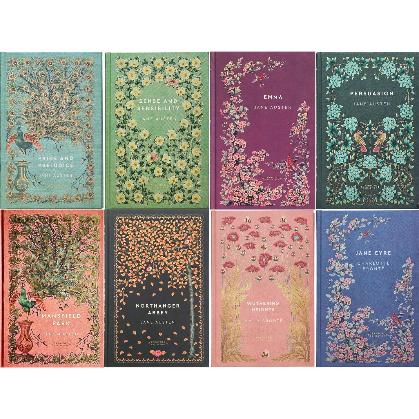 The Jane Austen & Brontë Sisters Collection (Hardcover, 8 Books) – Pride and Prejudice, Wuthering Heights, Jane Eyre & More – A Cranford Edition Set of Timeless Romance, Society & Gothic Drama