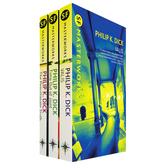 Philip K. Dick SF Masterworks Set – Dystopian Realities & Philosophical Explorations in Penultimate Truth, Time Out of Joint & Valis (3-Book Collection)