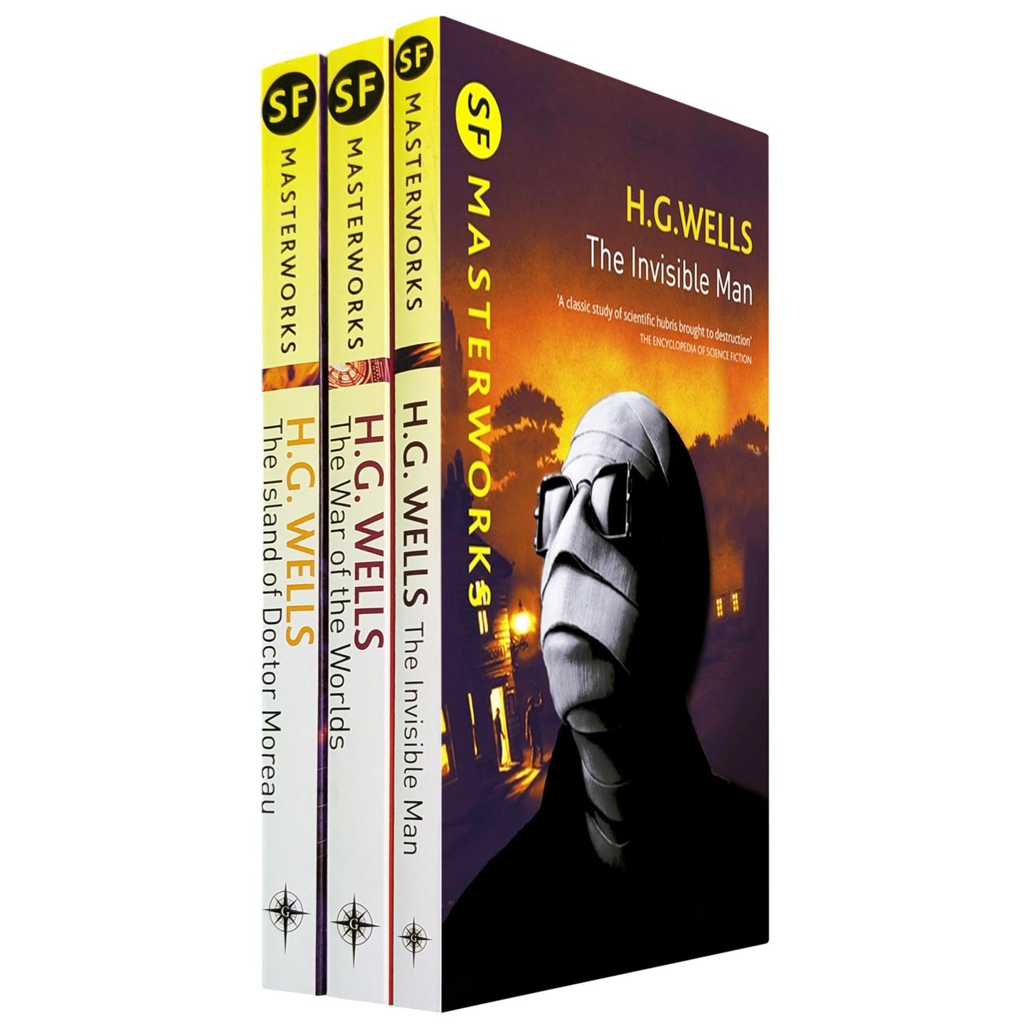 H.G. Wells SF Masterworks – Confronting Alien Invasions & Unveiling Ethical Dilemmas in The War of the Worlds, The Island of Doctor Moreau & The Invisible Man (3-Book Set)