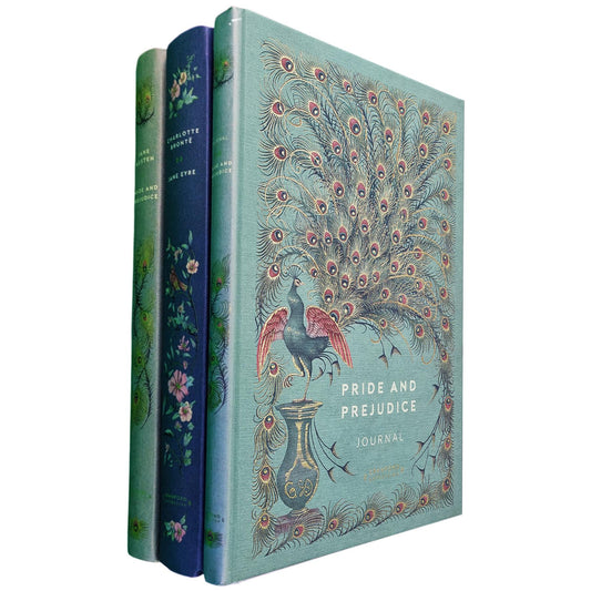 Pride and Prejudice by Jane Austen & Jane Eyre by Charlotte Brontë (Hardcover, 2 Books) with Pride and Prejudice Journal – A Cranford Edition Set of Romance, Independence & Timeless Literature