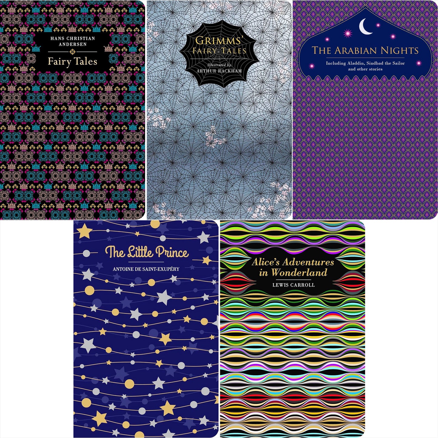 The Magical & Timeless Fairy Tales Collection: Hans Christian Andersen, Grimm’s Fairy Tales, Arabian Nights & More (Hardcover, 5 Books) – Enchanting Classics in Exquisite Chiltern Editions