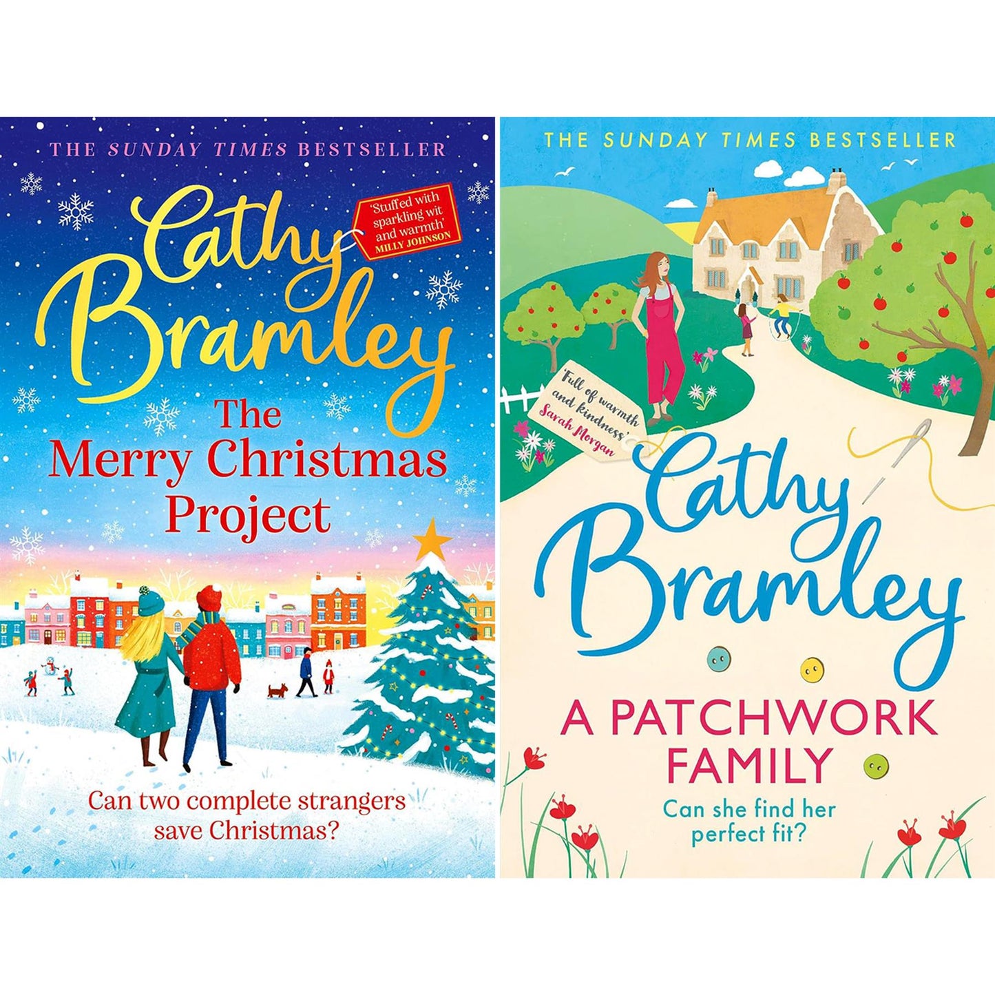 Cathy Bramley’s Uplifting Fiction Collection (2 Books Set): The Merry Christmas Project and A Patchwork Family – Heartwarming Sunday Times Bestsellers About Love, Community, and New Beginning