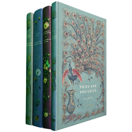 Pride and Prejudice by J. Austen, Tess of the d’Urbervilles by T. Hardy & The Scarlet Letter by N. Hawthorne (Hardcover, 3 Books) with Journal – A Cranford Edition Set of Love, Fate & Redemption