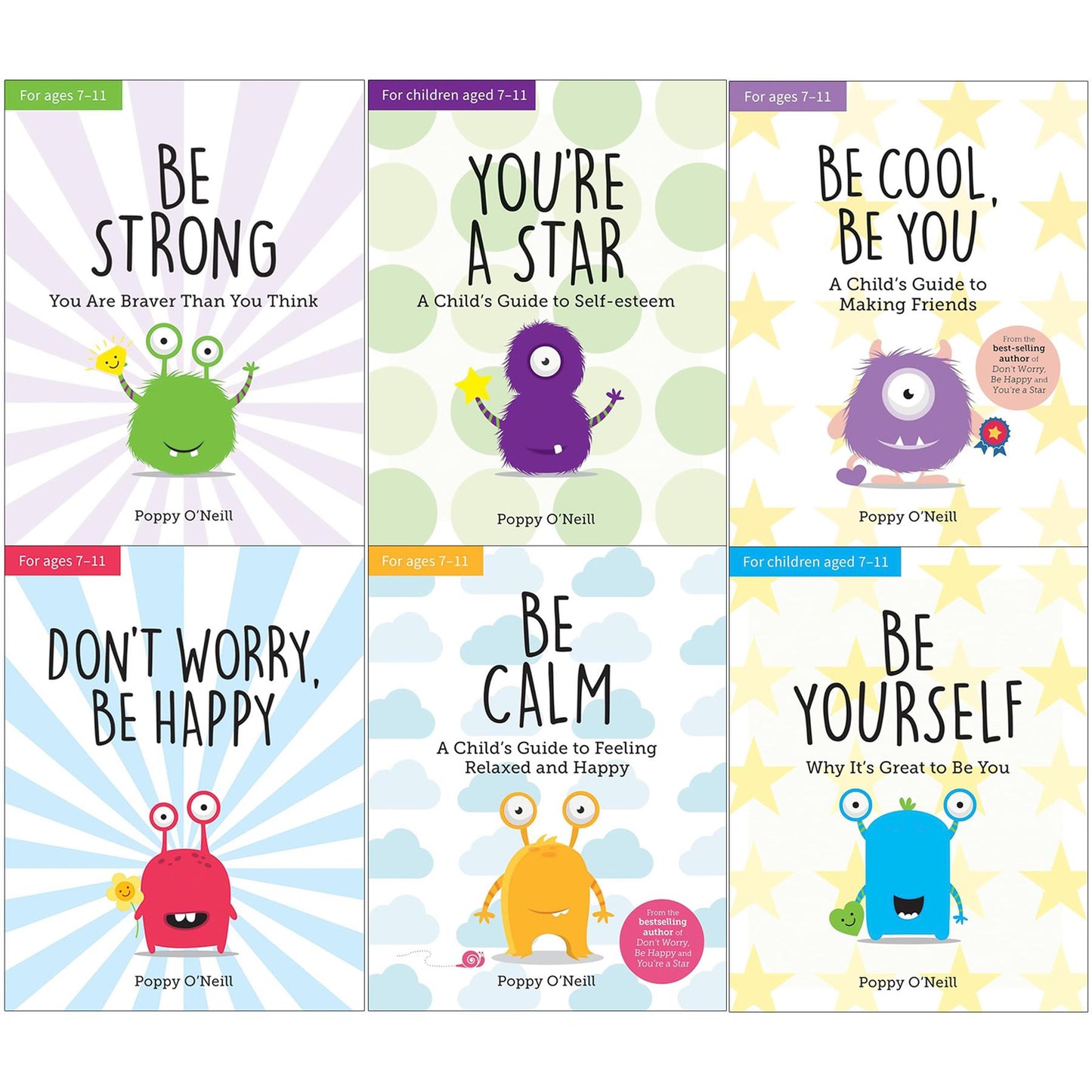 Empowering Kids Collection by Poppy O'Neill: Six Practical Guides for Children on Building Self-Confidence, Managing Anxiety, Embracing Individuality, and Developing Emotional Resilience