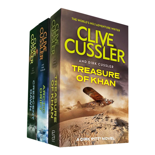 Clive Cussler’s Dirk Pitt Adventure Trio: “Treasure of Khan,” “Arctic Drift,” and “Crescent Dawn” – High-Stakes Action and Nautical Mysteries