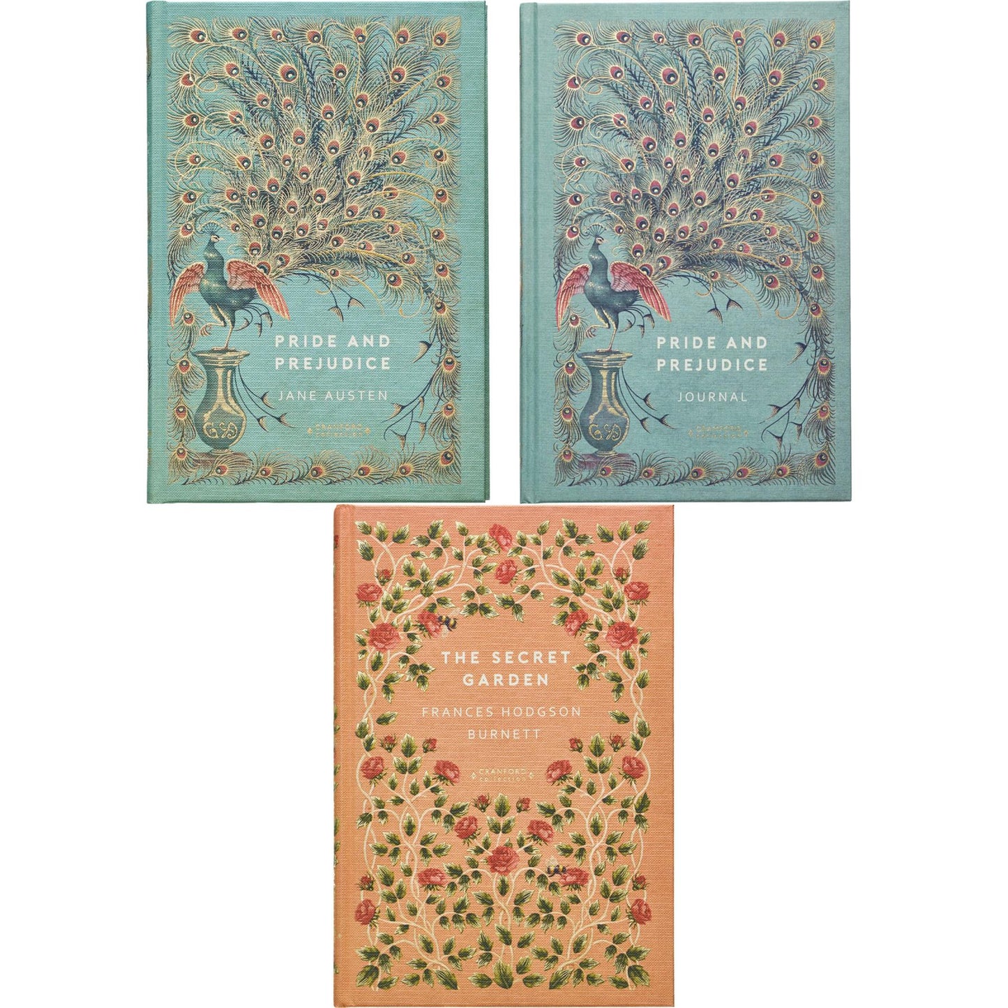 Pride and Prejudice & Persuasion by Jane Austen, The Age of Innocence & The House of Mirth by Edith Wharton (Hardcover, 4 Books) with Journal – A Cranford Edition Set of Love, Society & Ambition