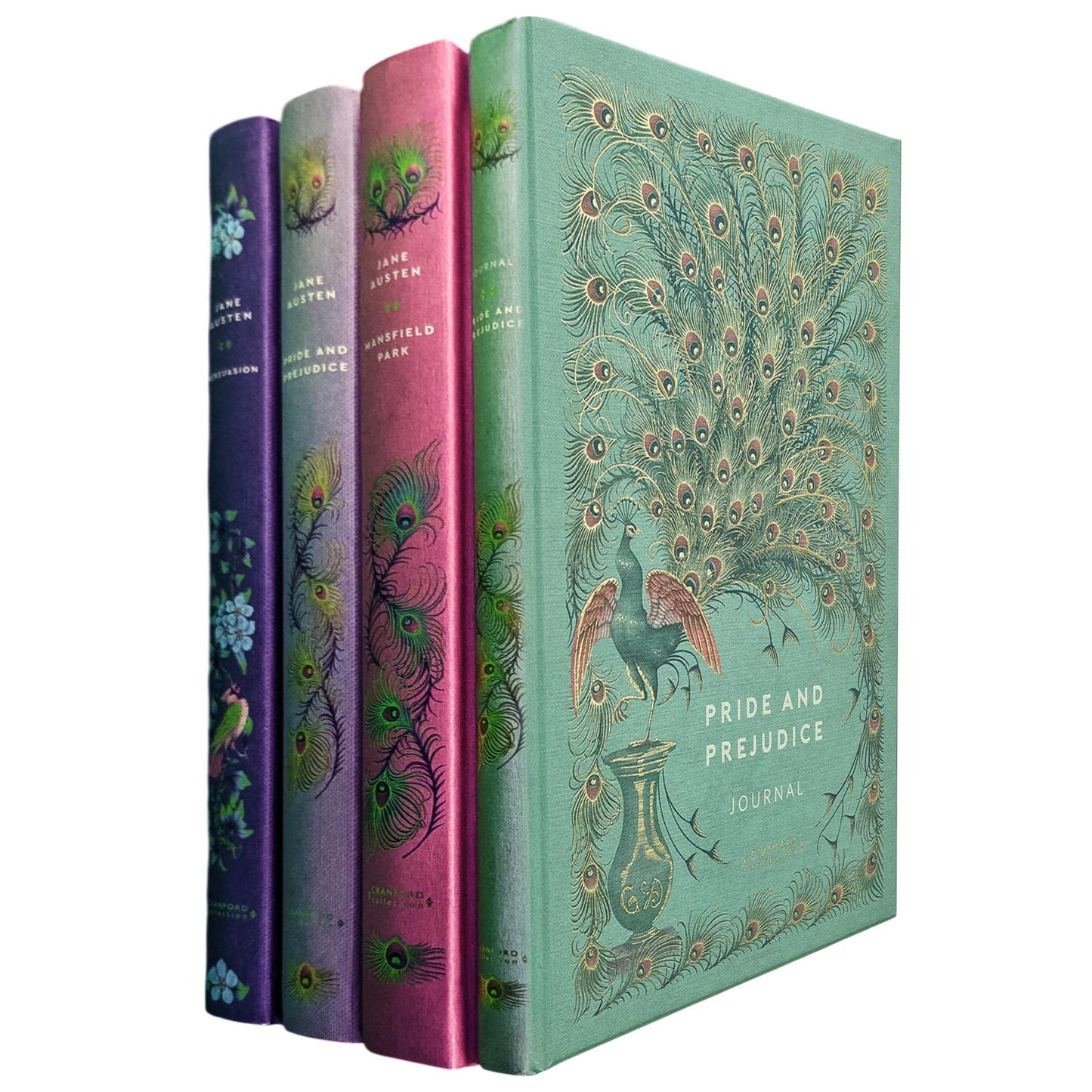 Pride and Prejudice, Persuasion, and Mansfield Park by Jane Austen (Hardcover) with Pride and Prejudice Journal – A Cranford Edition Set of Romance, Second Chances, and Timeless Elegance