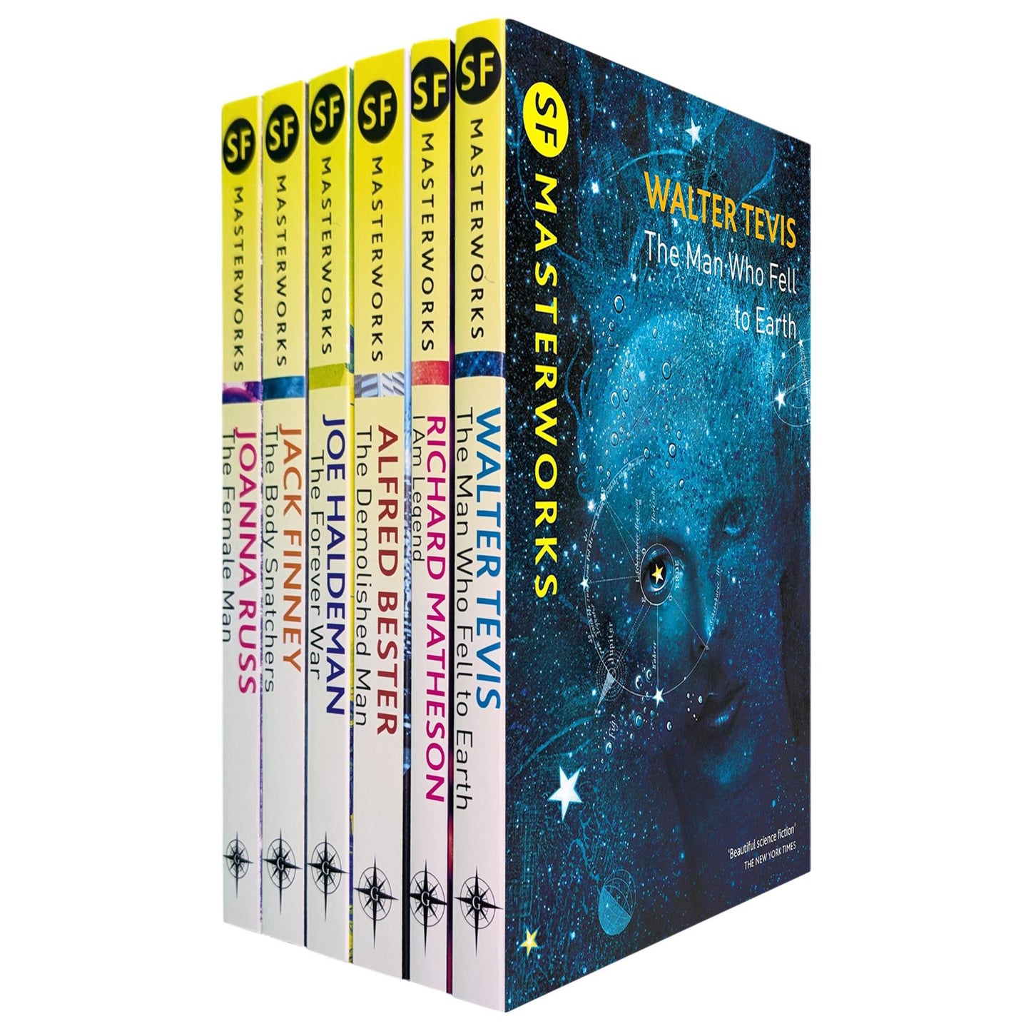 SF Masterworks Collection – Classic Dystopian & Utopian Futures in Female Man by Joanna Russ, Body Snatchers by Jack Finney, The Forever War by Joe Haldeman & More (6-Book Set)