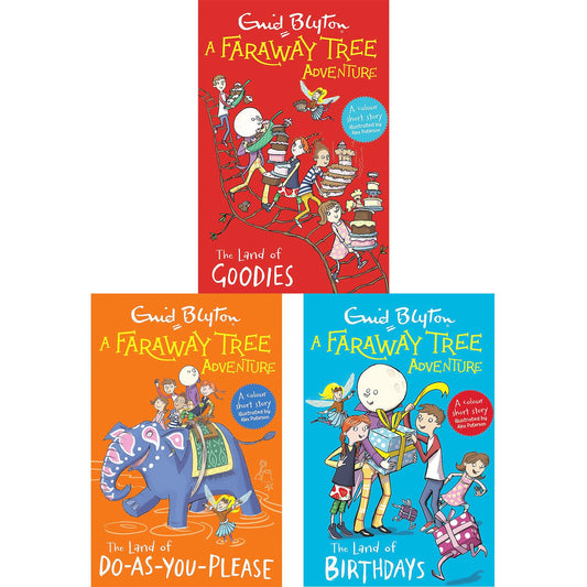 The Faraway Tree Collection by Enid Blyton: Adventures in the Lands of Do-As-You-Please, Birthdays & Goodies (3 Books, Paperback)