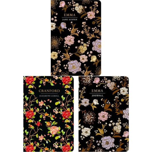 Emma by Jane Austen & Cranford by Elizabeth Gaskell (Hardcover, 2 Books) with a Matching Journal – A Charming Collection in Exquisite Chiltern Editions