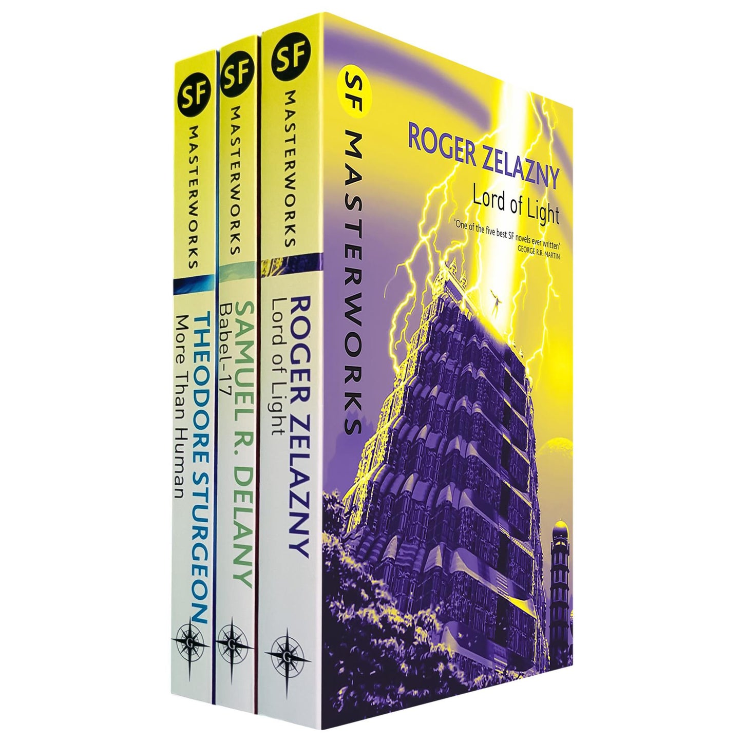SF Masterworks Collection – Human Nature, Consciousness & Identity in More Than Human by Theodore Sturgeon, Lord of Light by Roger Zelazny & Babel-17 by Samuel R. Delany (3-Book Set)
