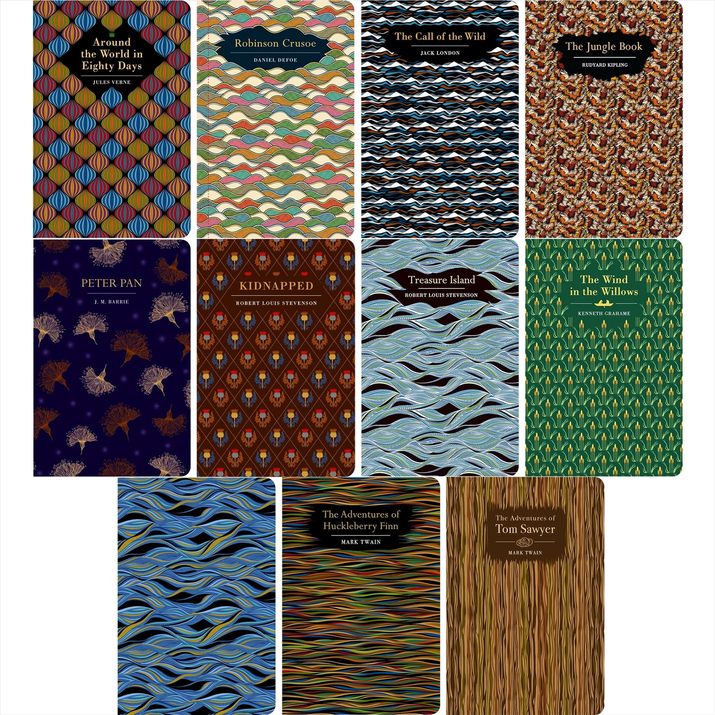 The Grand Adventure Collection: Treasure Island, Robinson Crusoe, The Call of the Wild & More (Hardcover, 10 Books) with a Matching Notebook – Timeless Explorations in Exquisite Chiltern Editions