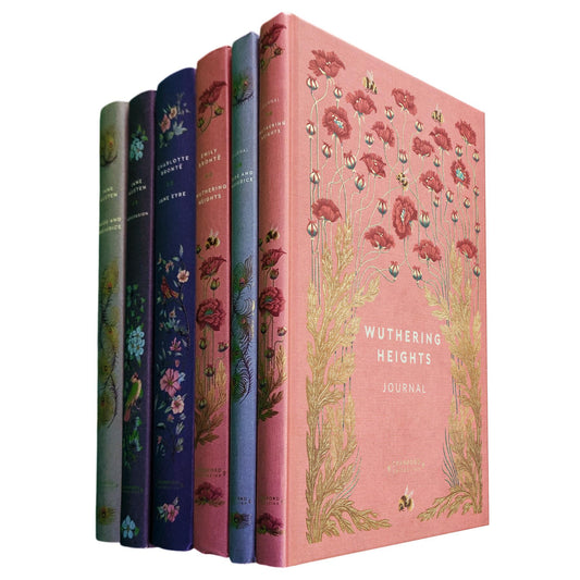Pride and Prejudice & Persuasion by Jane Austen + Jane Eyre & Wuthering Heights by the Brontë Sisters (Hardcover, 4 Books + 2 Journals) – A Cranford Edition Set of Romance & Gothic Drama