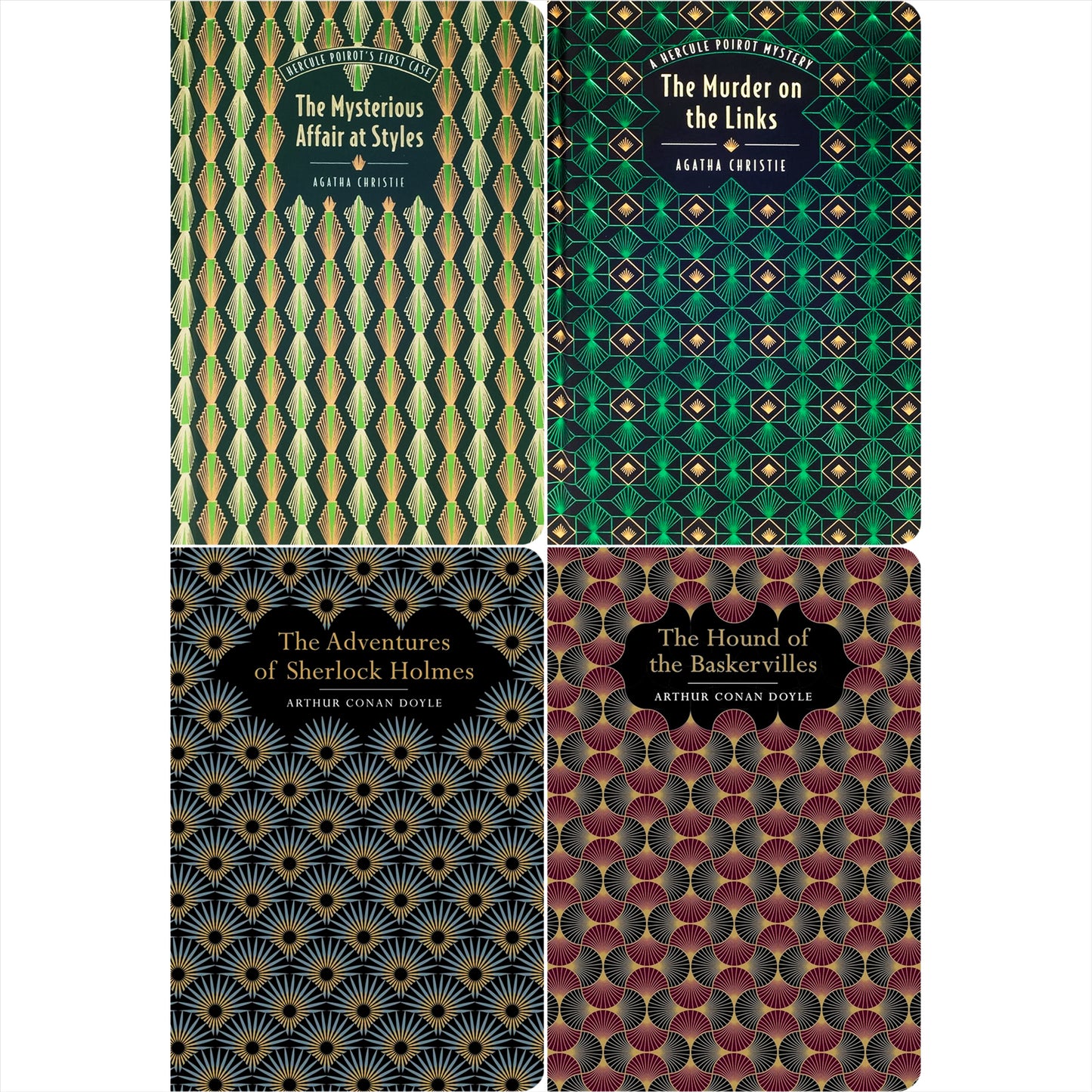 The Classic Mystery & Suspense Collection: Sherlock Holmes, Hercule Poirot & More (Hardcover, 7 Books) with Two Notebooks – Iconic Whodunits & Thrillers in Exquisite Chiltern Editions