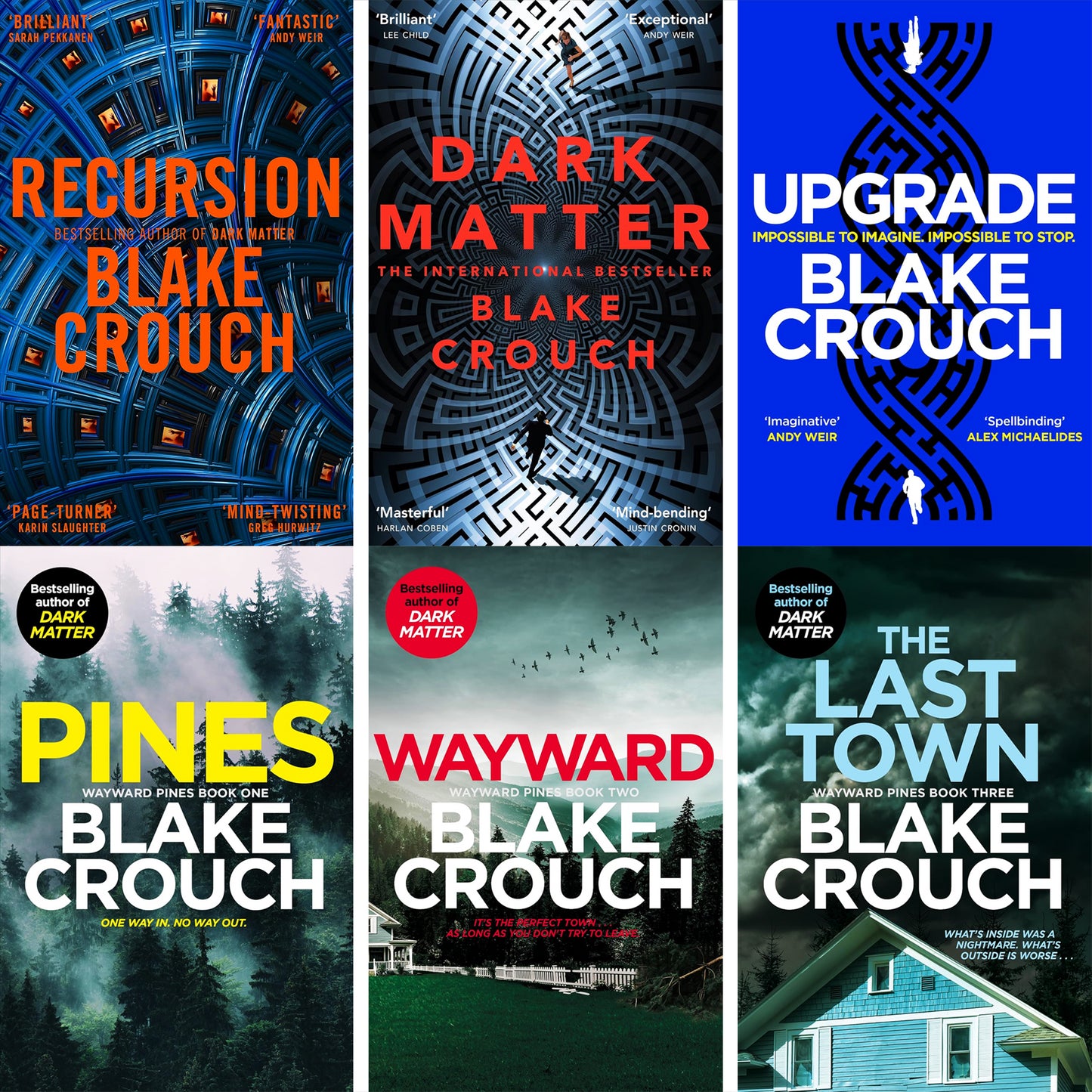 Blake Crouch Thrills and Twists Collection: Includes Dark Matter, Recursion, Upgrade, and the Wayward Pines Trilogy – A Journey Through Alternate Realities and Unsettling Mysteries