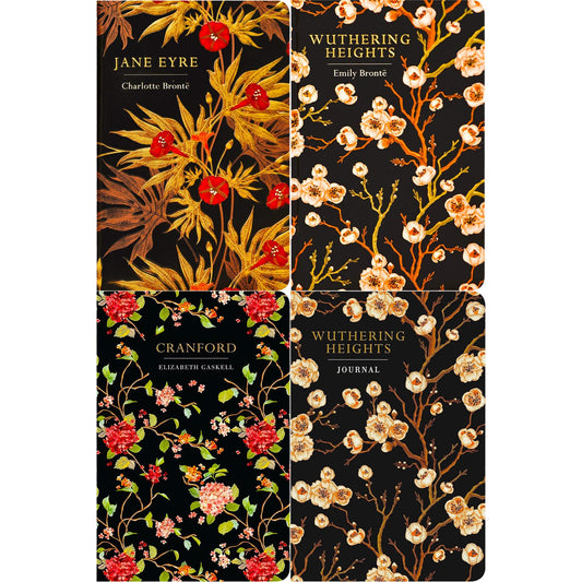 Classic Literature Set: Jane Eyre, Wuthering Heights & Cranford (Hardcover, 3 Books) with Matching Wuthering Heights Journal – Exquisite Chiltern Editions