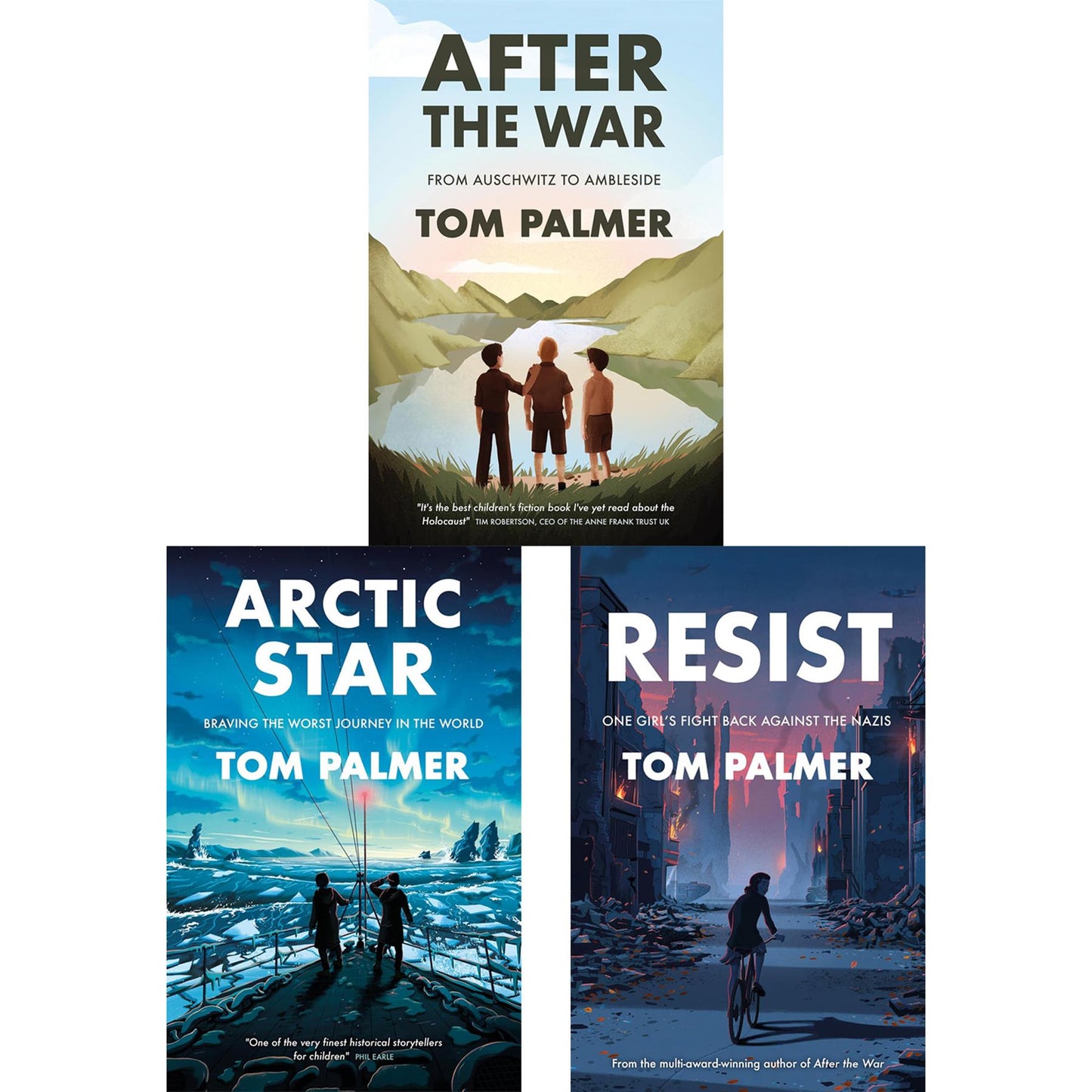 Young Wartime Heroes by Tom Palmer: Inspiring Stories of Bravery and Resilience in After the War, Arctic Star, and Resist – True Courage in the Face of Adversity