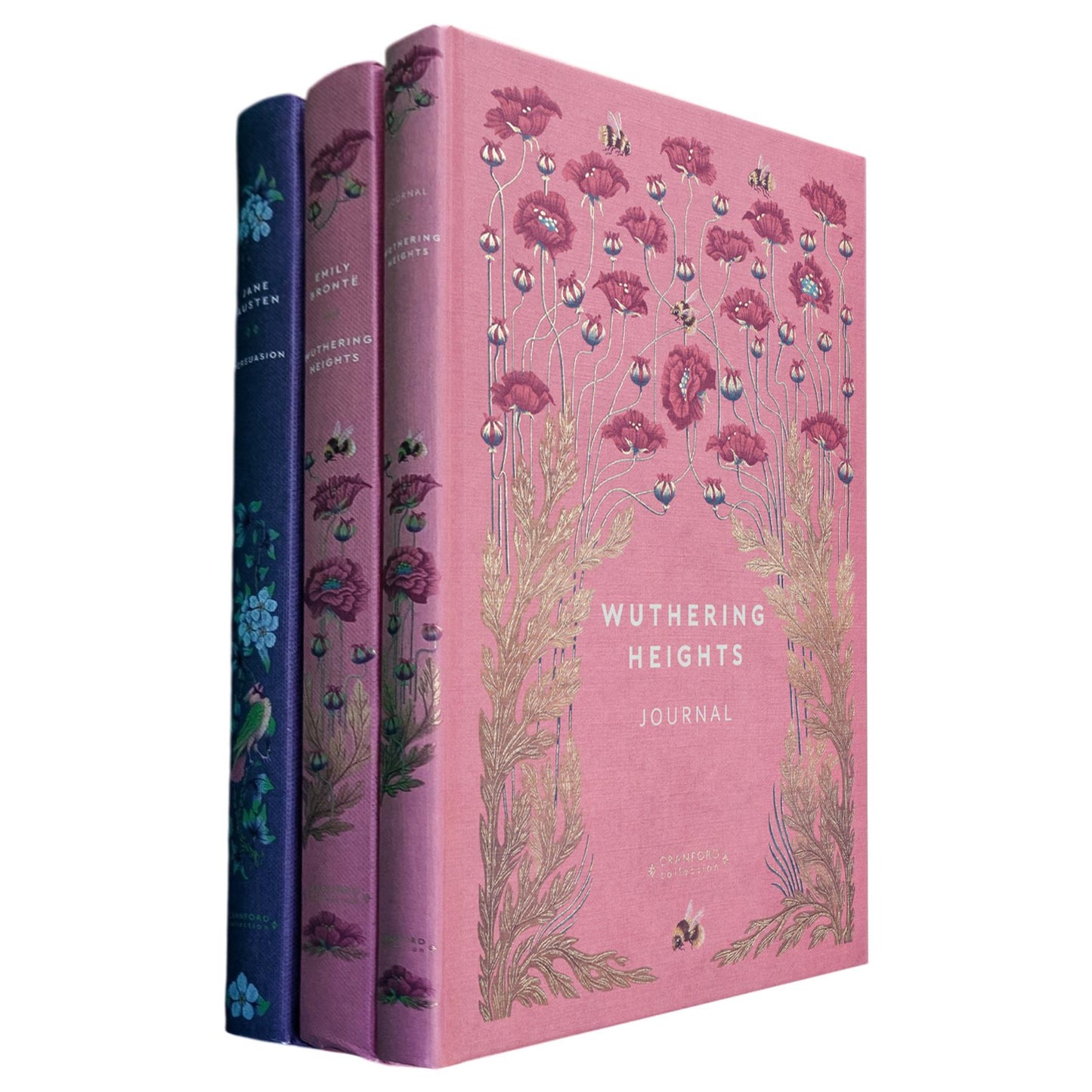 Persuasion by Jane Austen & Wuthering Heights by Emily Brontë (Hardcover, 2 Books) with Wuthering Heights Journal – A Cranford Edition Set of Love, Loss & Gothic Romance