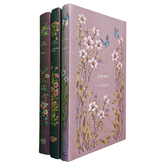 Emma & Northanger Abbey by Jane Austen (Hardcover) with Emma Journal – An Exquisite Cranford Edition Set Celebrating Wit, Romance, and Satirical Charm