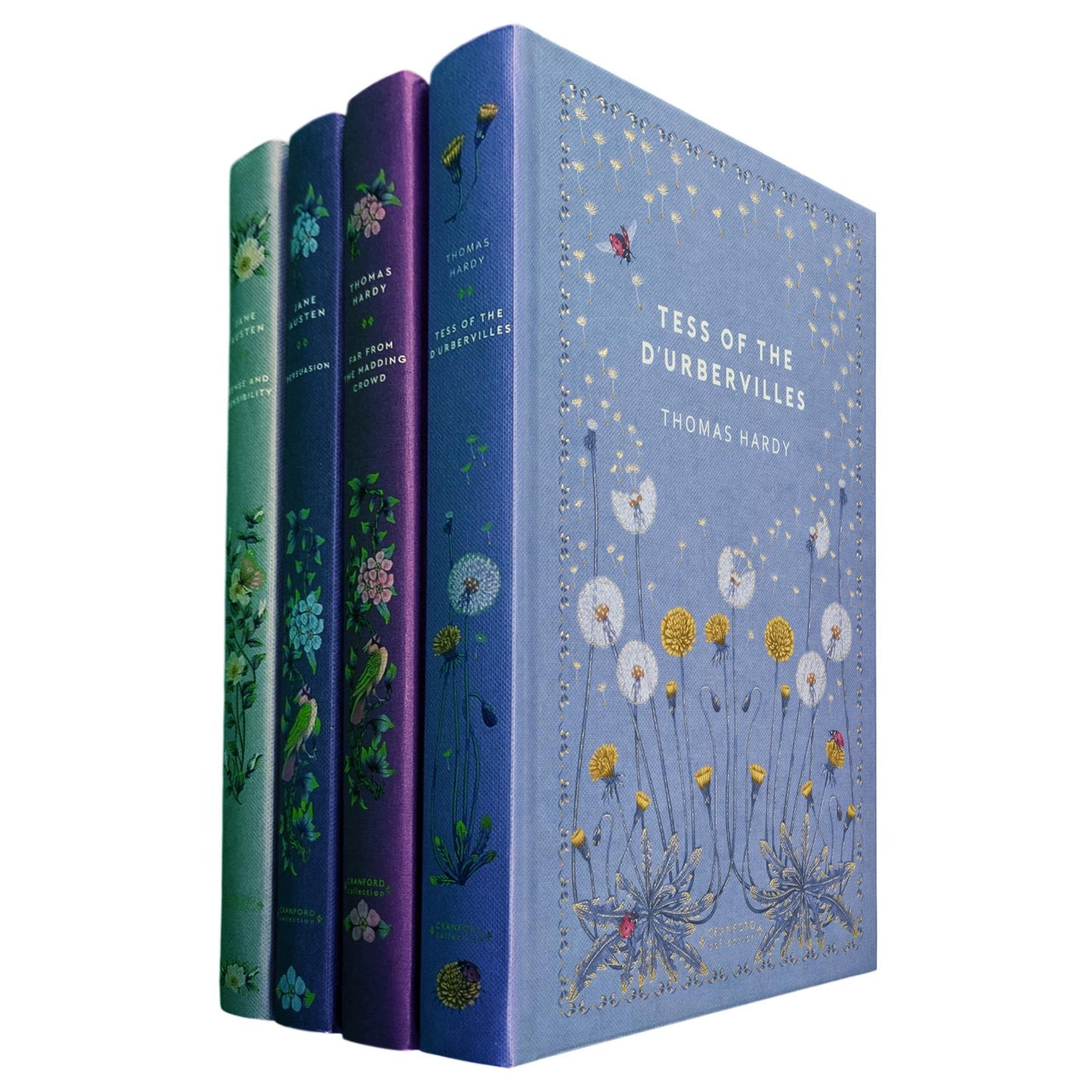 Sense and Sensibility & Persuasion by Jane Austen + Far from the Madding Crowd & Tess of the d’Urbervilles by Thomas Hardy (Hardcover, 4 Books) – A Beautiful Cranford Edition Set of Love & Fate