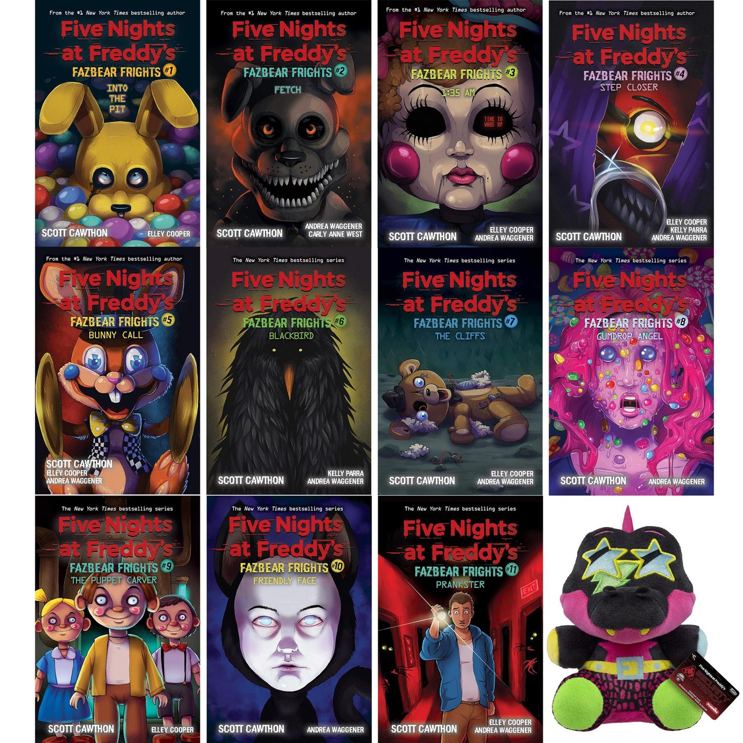 Five Nights at Freddy’s Complete Fazbear Frights 11-Book Collection with Exclusive Funko Plush: Montgomery Gator – Dive into the Horror and Mystery of Freddy’s World