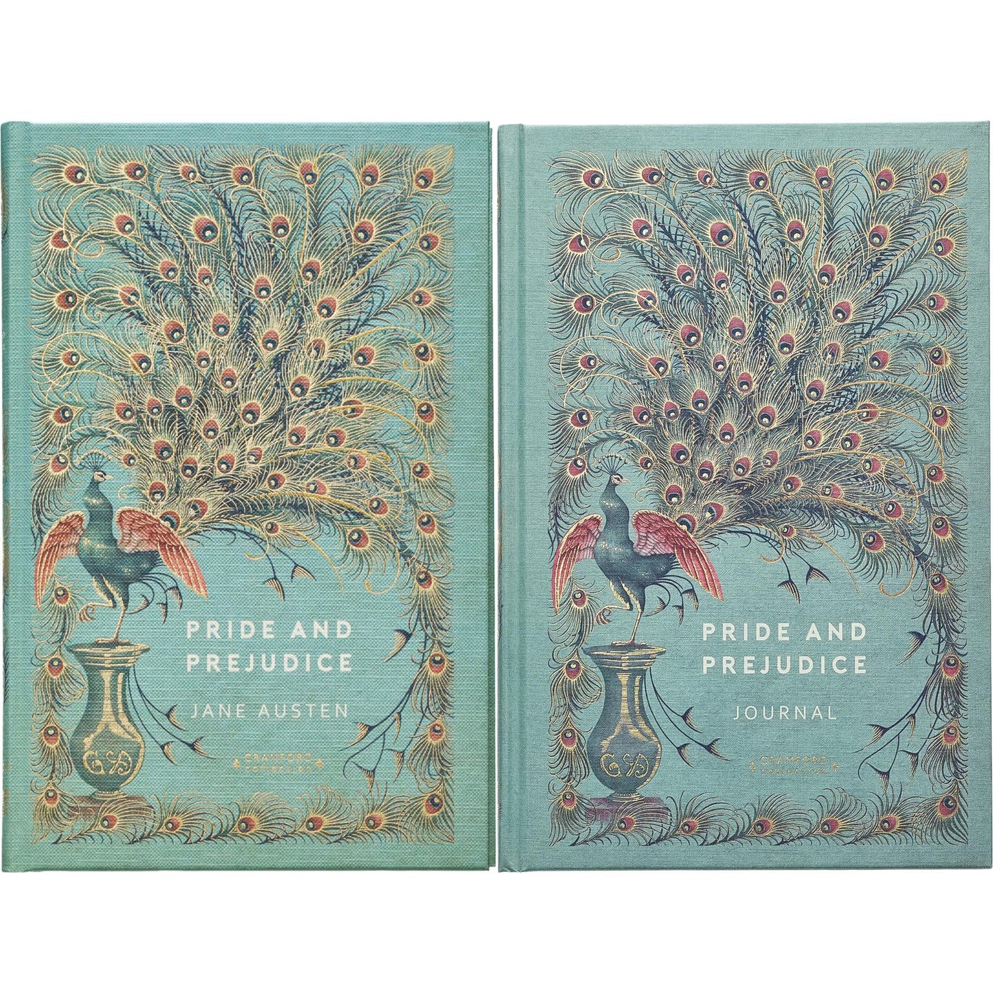 Jane Austen Cranford Collection (Hardcover, 6 Books) with 2 Journals – Elegant Set Featuring Pride and Prejudice, Sense and Sensibility, Emma, Persuasion, Northanger Abbey, and Mansfield Park