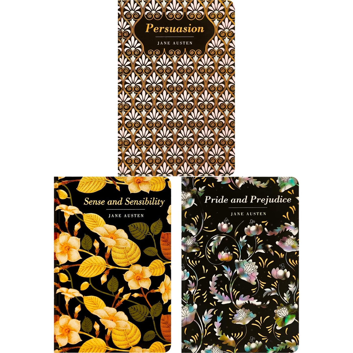 The Complete Jane Austen Collection: Pride and Prejudice, Sense and Sensibility, Emma & More (Hardcover, 6 Books) with Three Elegant Journals in Exquisite Chiltern Editions