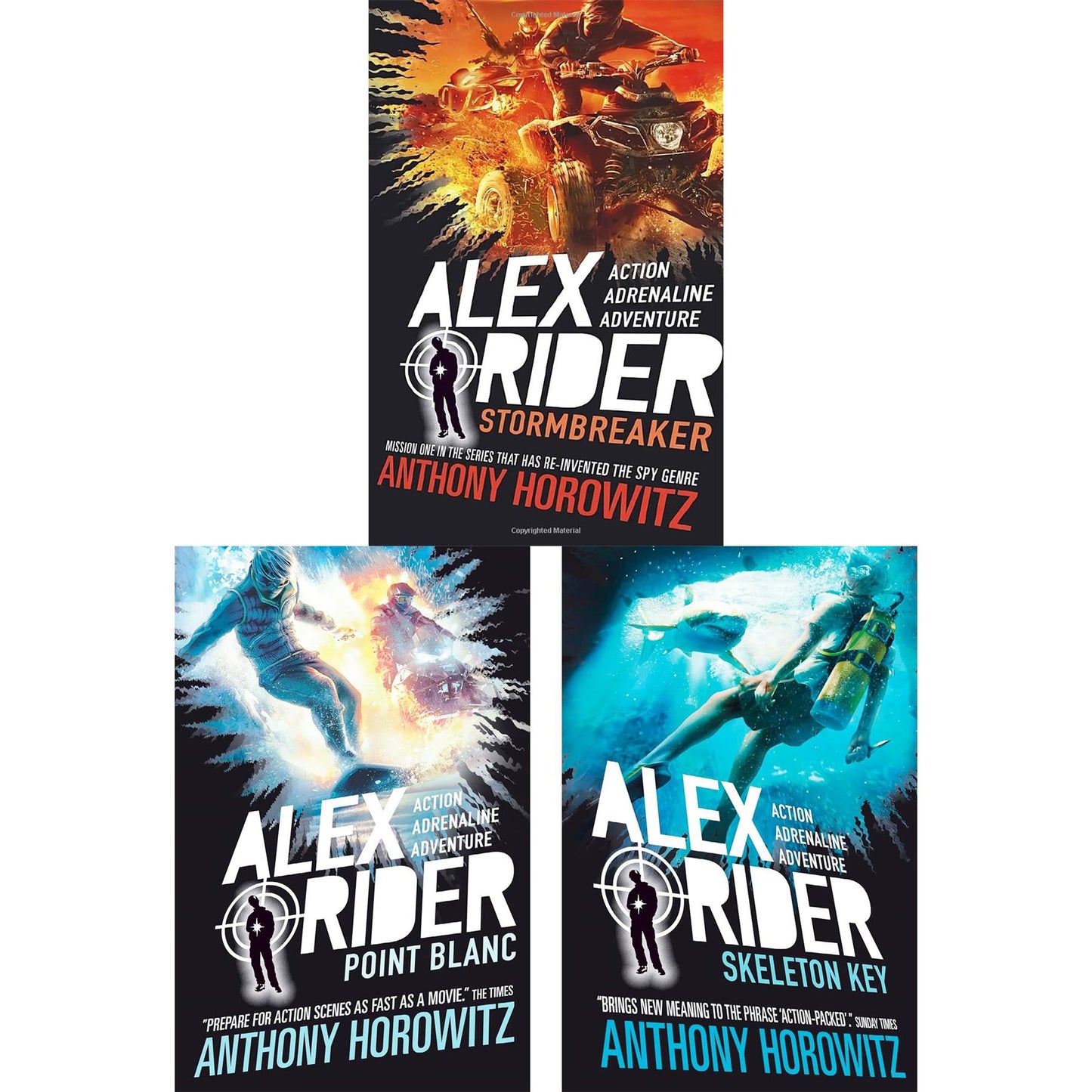 Alex Rider Mission Series (Parts 1, 2, 3): Stormbreaker, Point Blanc & Skeleton Key – Exciting Spy Adventures for Young Readers by Anthony Horowitz