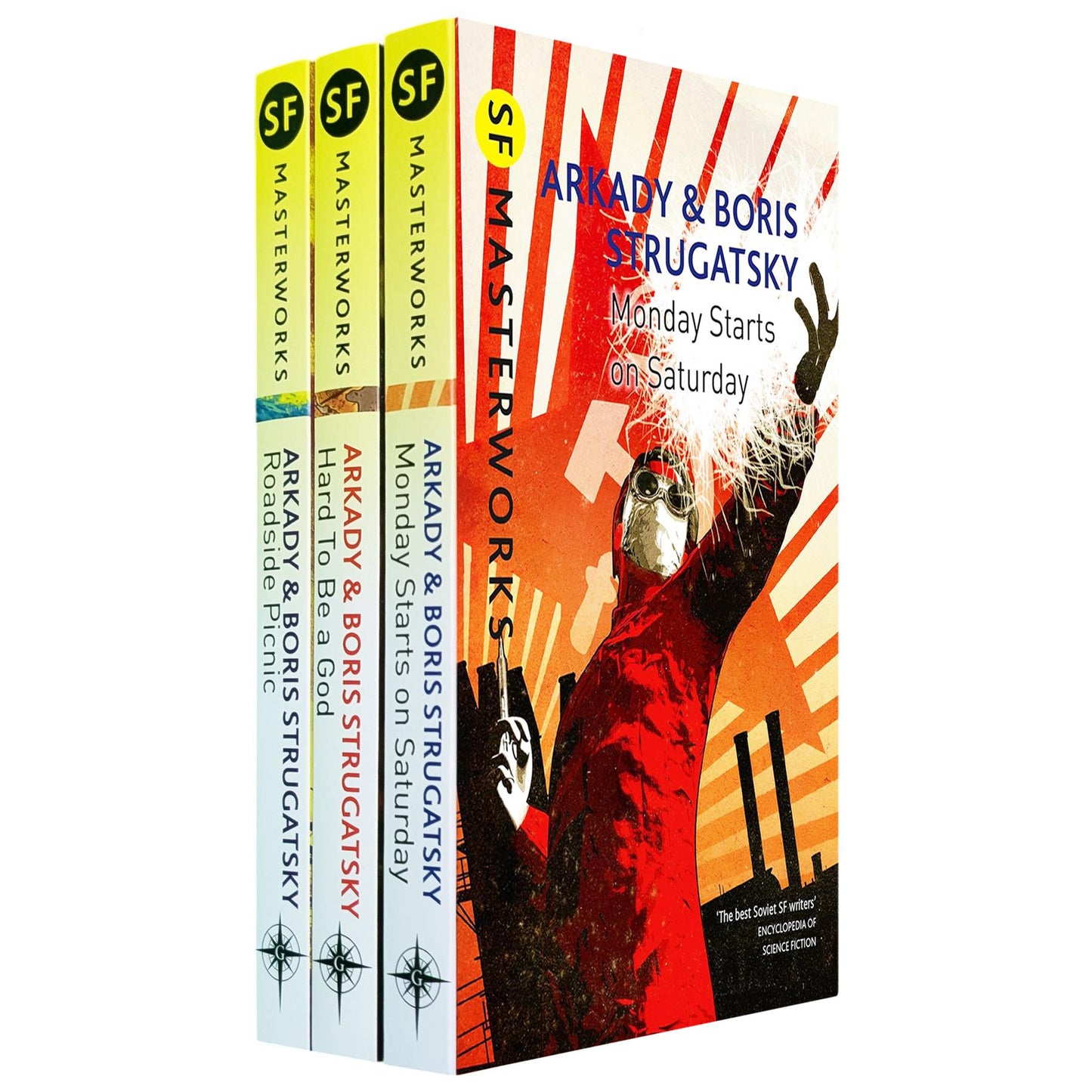 SF Masterworks Collection: Dystopian Exploration, Ethics & Surrealism by Arkady & Boris Strugatsky in Roadside Picnic, Hard To Be A God & Monday Starts on Saturday (3-Book Set)