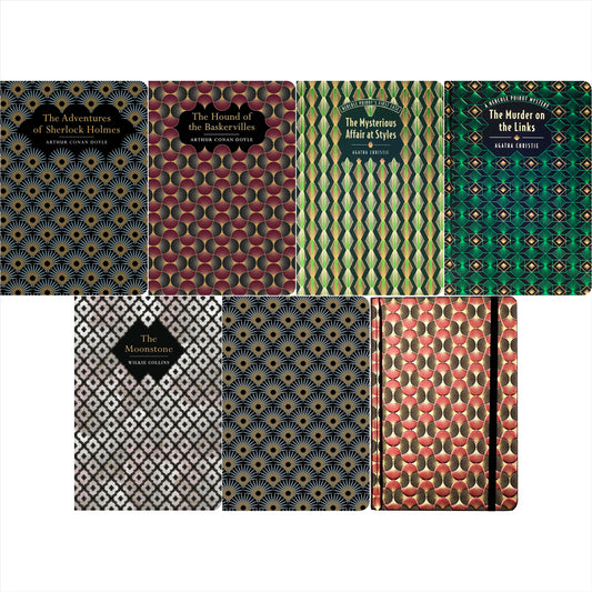 The Classic Mystery Collection: Sherlock Holmes, Hercule Poirot & More (Hardcover, 5 Books) with Two Matching Notebooks – Iconic Detective Fiction in Exquisite Chiltern Editions