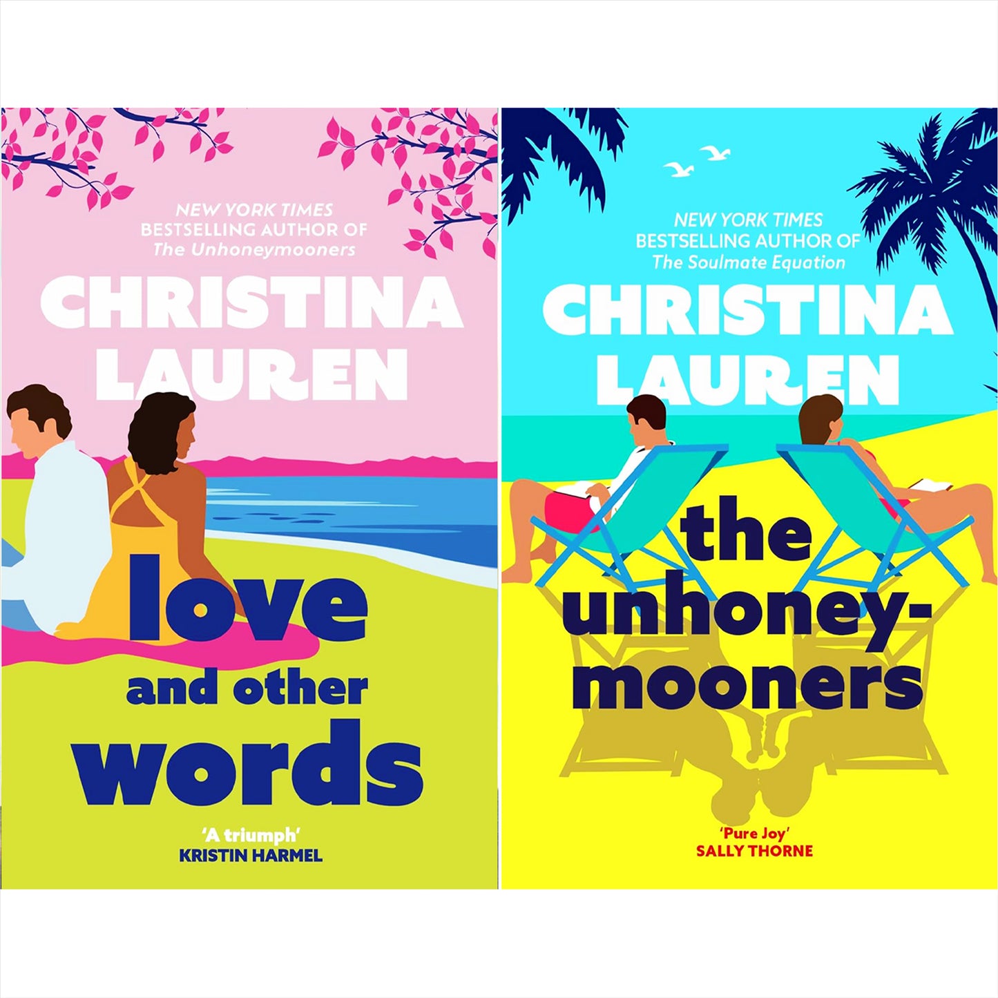 The Unhoneymooners & Love and Other Words: A Bestselling Duo of Heartwarming Romantic Comedies by Christina Lauren, Featuring Love, Second Chances, and Emotional Journeys Full of Humour and Heart