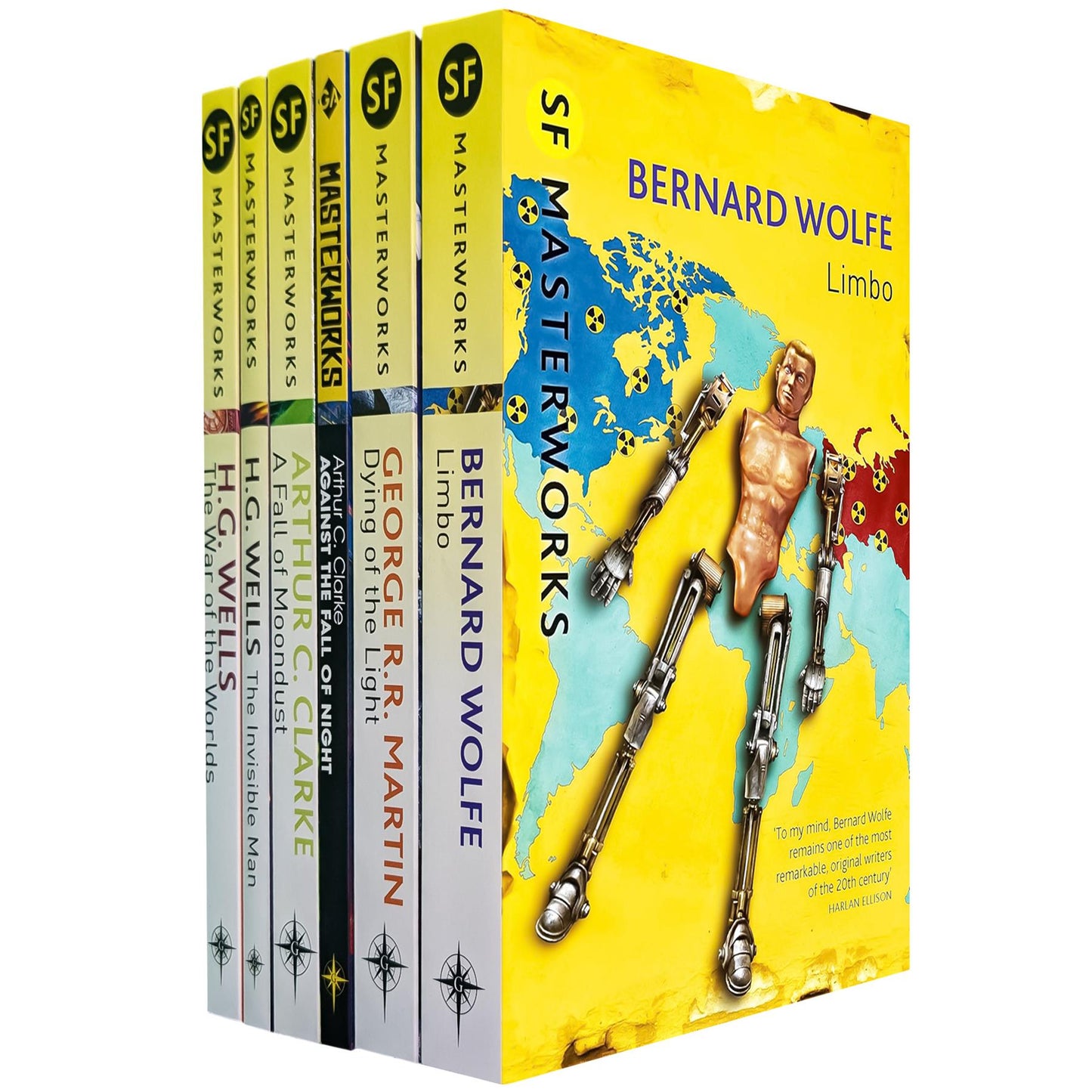 SF Masterworks Foundational Collection – Shaping the Genre in War of the Worlds by H.G. Wells, A Fall of Moondust by Arthur C. Clarke, Limbo by Bernard Wolfe & More (6-Book Set)