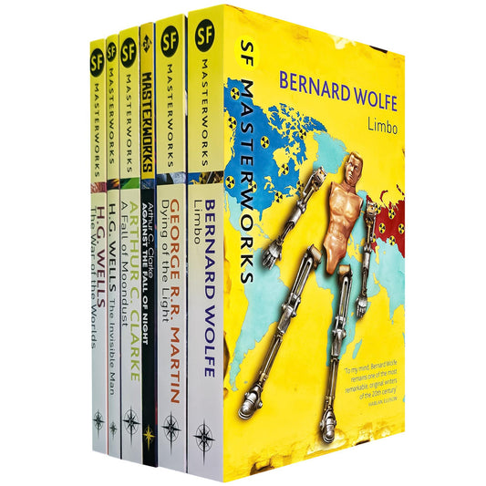 SF Masterworks Foundational Collection – Shaping the Genre in War of the Worlds by H.G. Wells, A Fall of Moondust by Arthur C. Clarke, Limbo by Bernard Wolfe & More (6-Book Set)