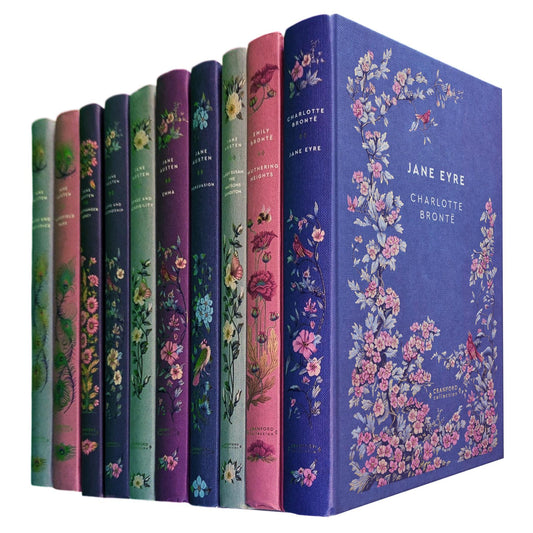 Brontë Sisters & Jane Austen: A Luxurious 10-Book Hardcover Set – Cranford Edition of Timeless Classics with Gold-Stamped Covers, Featuring Love, Ambition & Society in Stunning Collectible Books